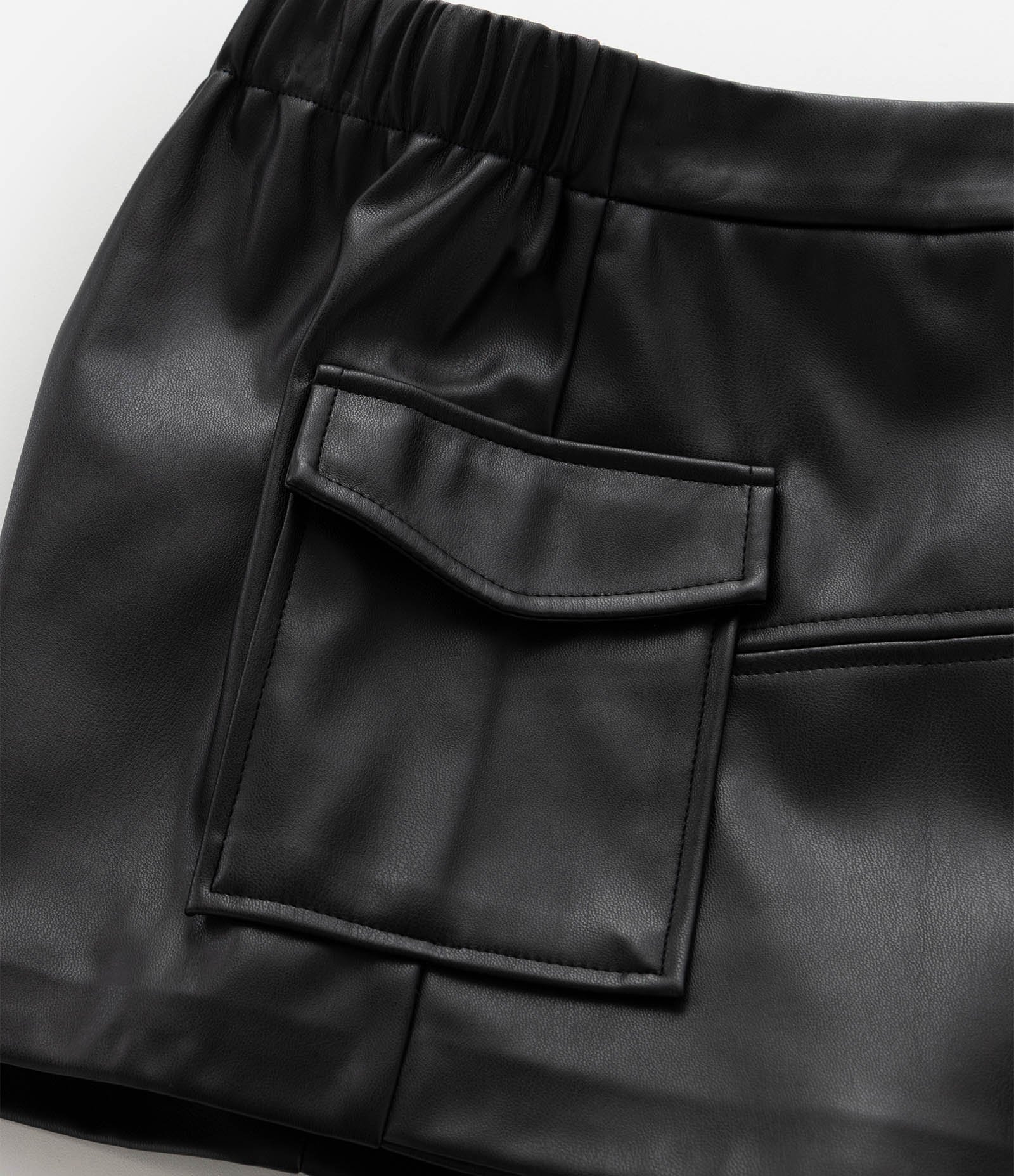 Saia Infantil Transpassada com Bolso Lateral – Tam 5 a 14 Anos Preto 7