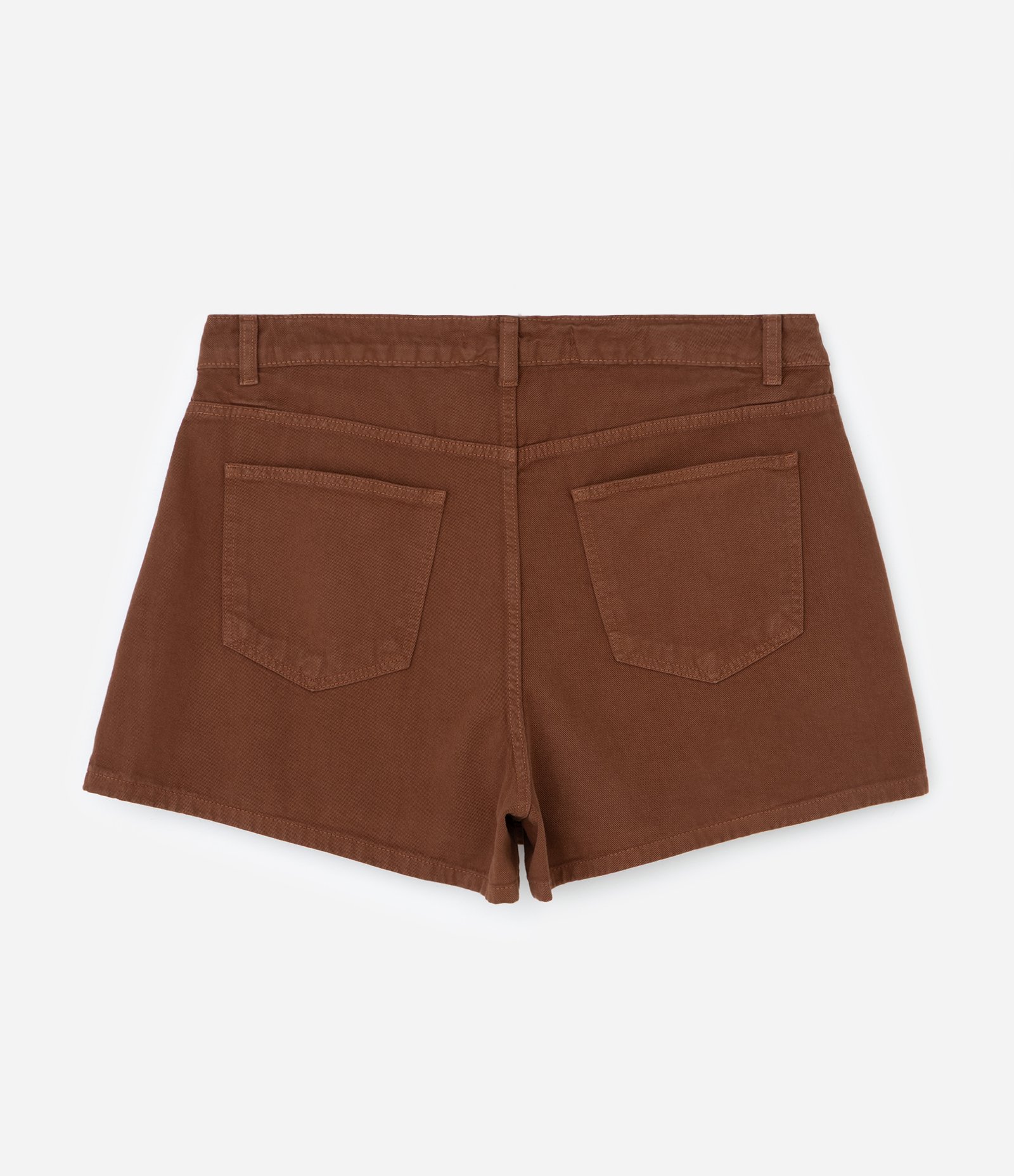 Short Saia em Sarja com Bolsos Bordados Curve & Plus Size Marrom 7