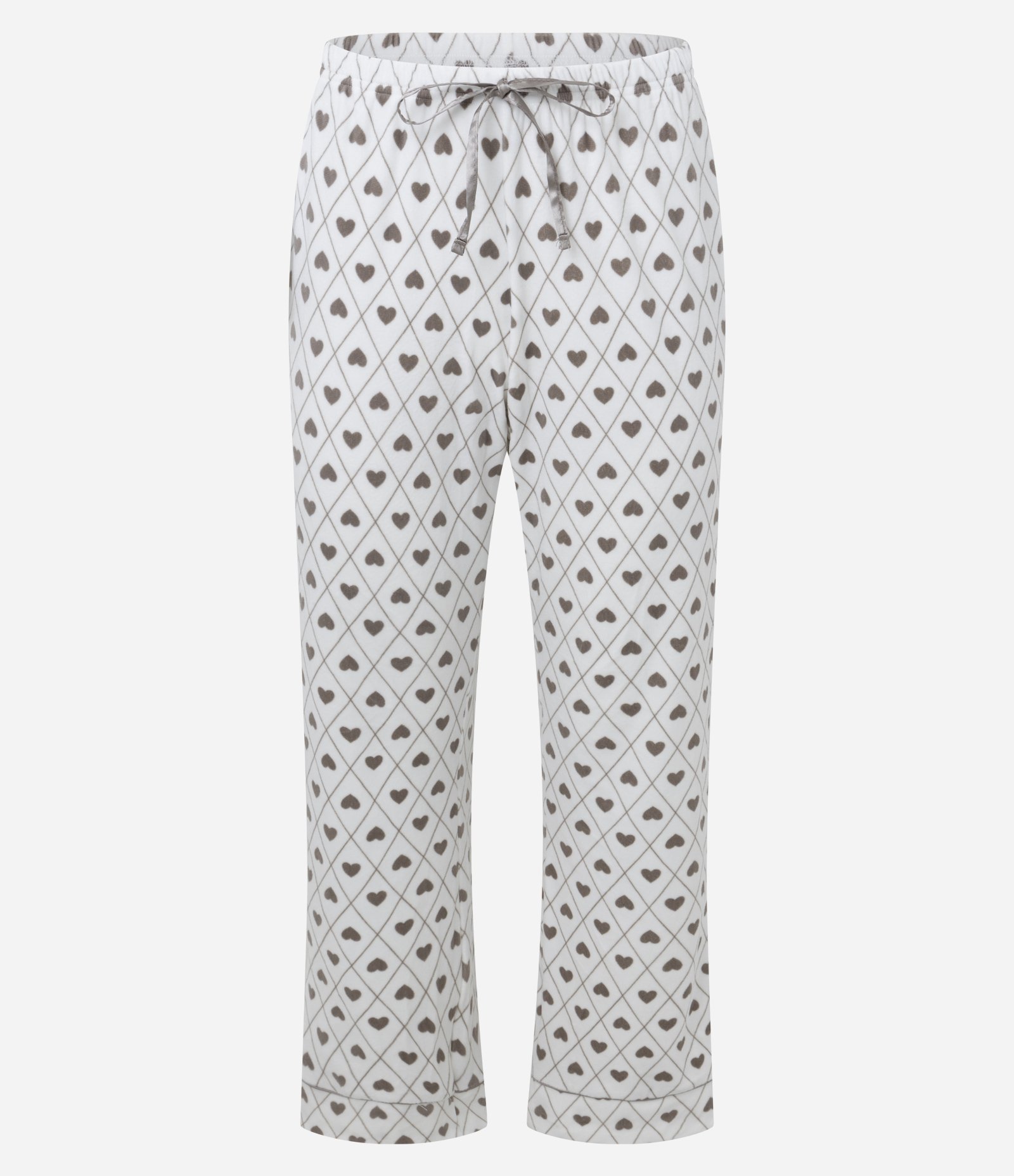Pijama Americano Longo em Plush com Coraçõezinhos Branco 6