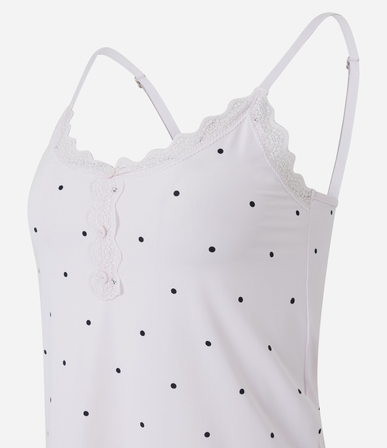 Pijama Short Doll com Estampa Poá e Rendinha Lilás 5