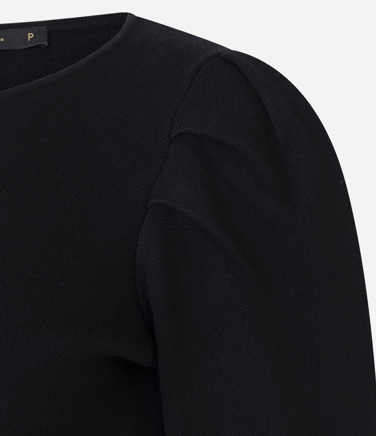 Cardigan Curto em Tricô com Manga Bufante Preto 7