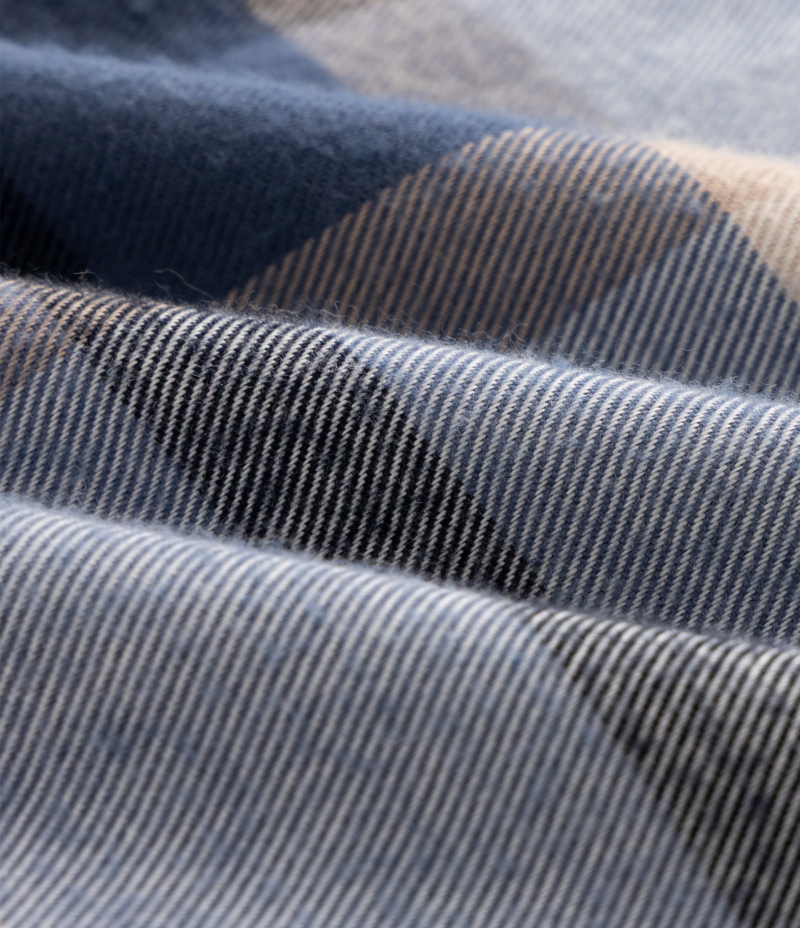 Camisa Infantil em Flanela com Estampa Xadrez e Bolso – Tam 5 a 14 Anos Azul /Bege 3