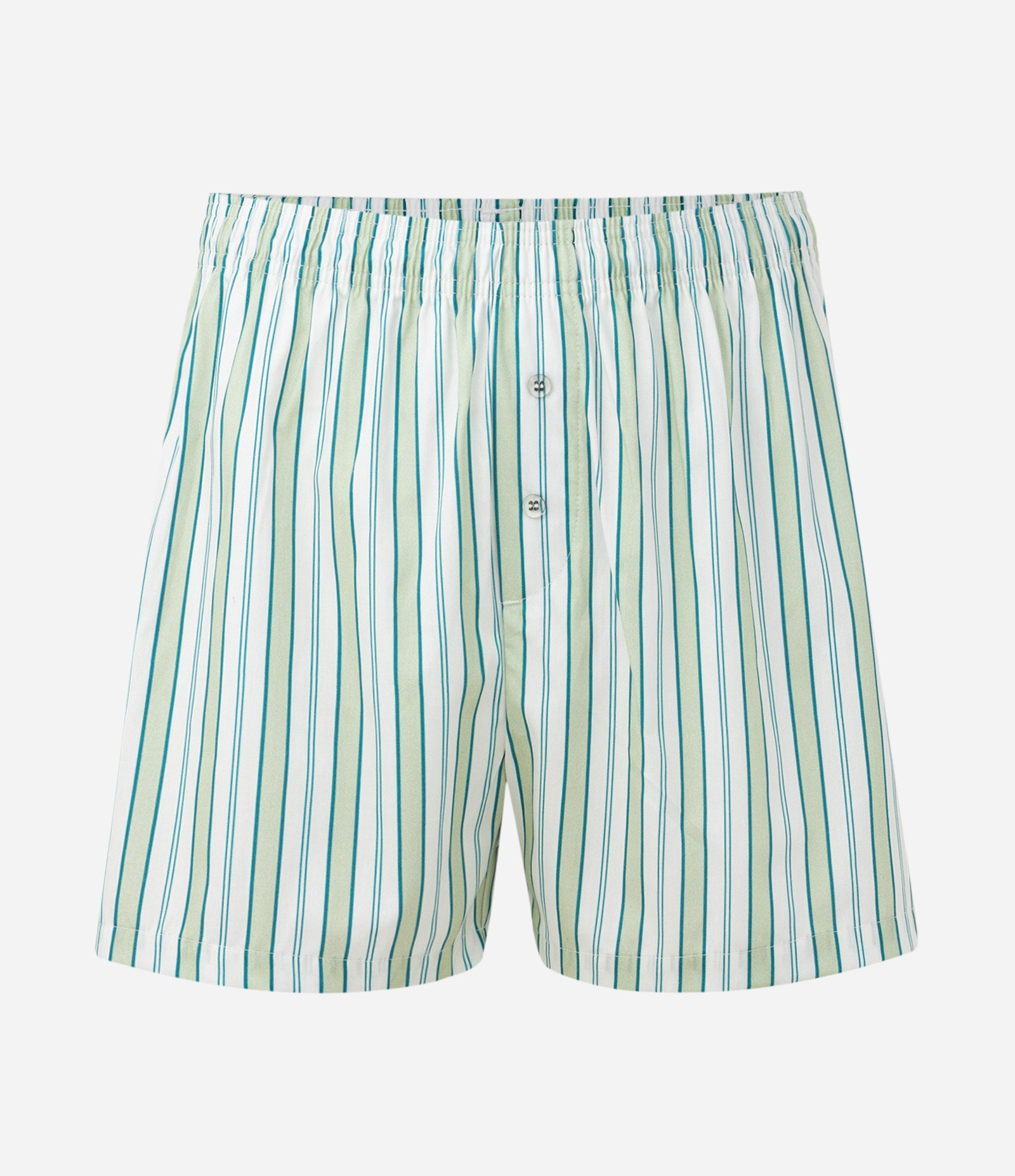 Cueca Samba Canção em Algodão com Estampa de Listras Verde 1