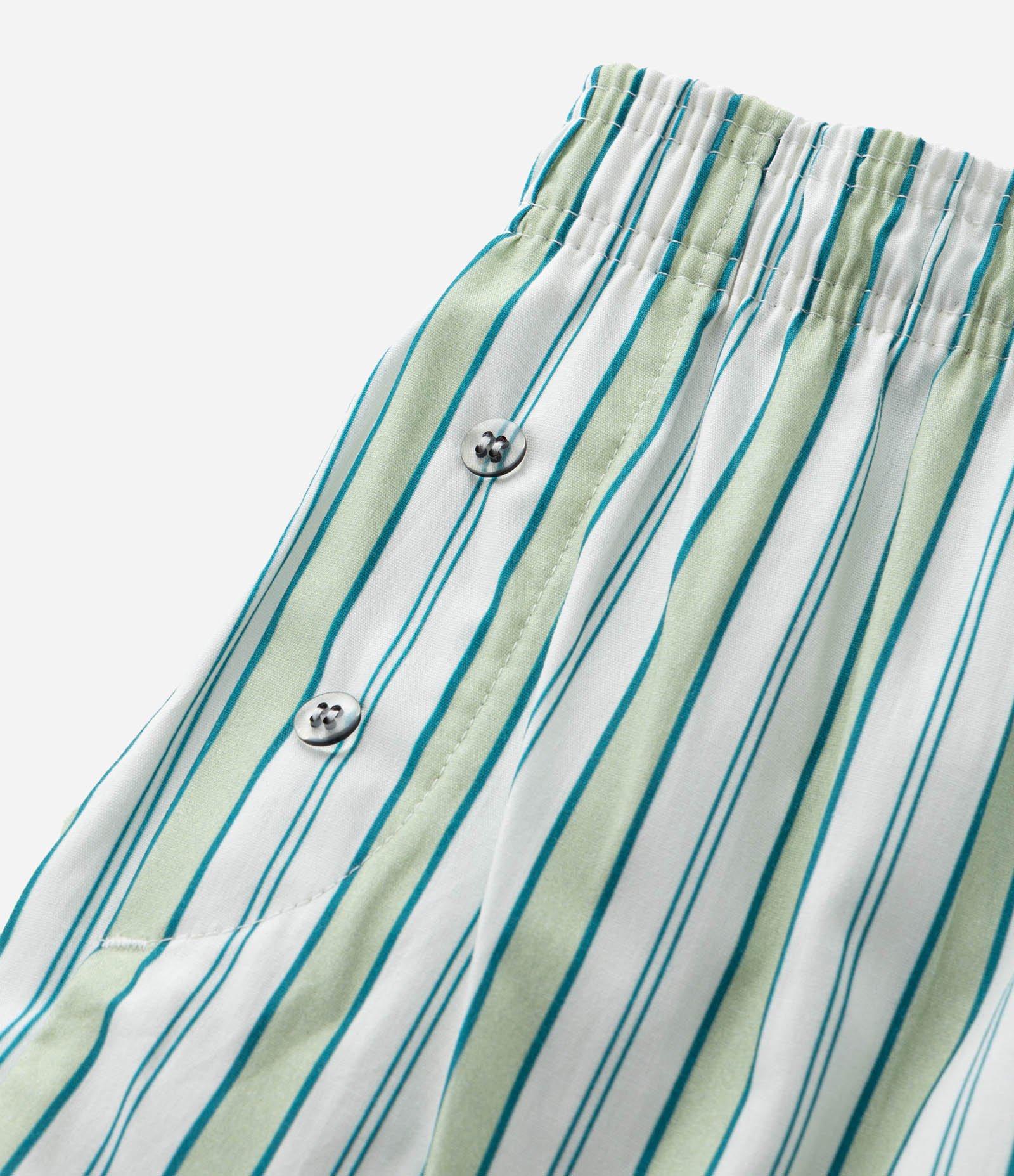 Cueca Samba Canção em Algodão com Estampa de Listras Verde 4