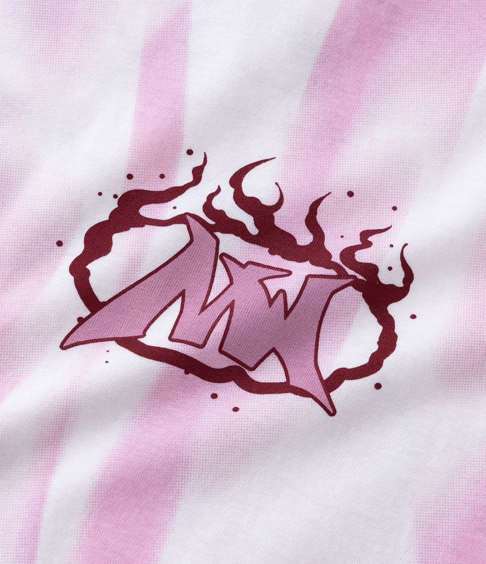 Camiseta Oversized Sportcore em Algodão com Estampa Chaos Branco / Rosa 6