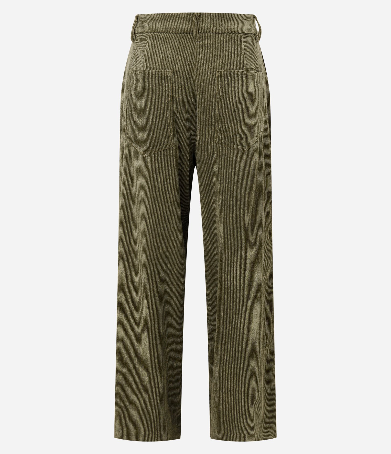 Calça Wide Leg em Veludo com Detalhe no Cós Verde 9