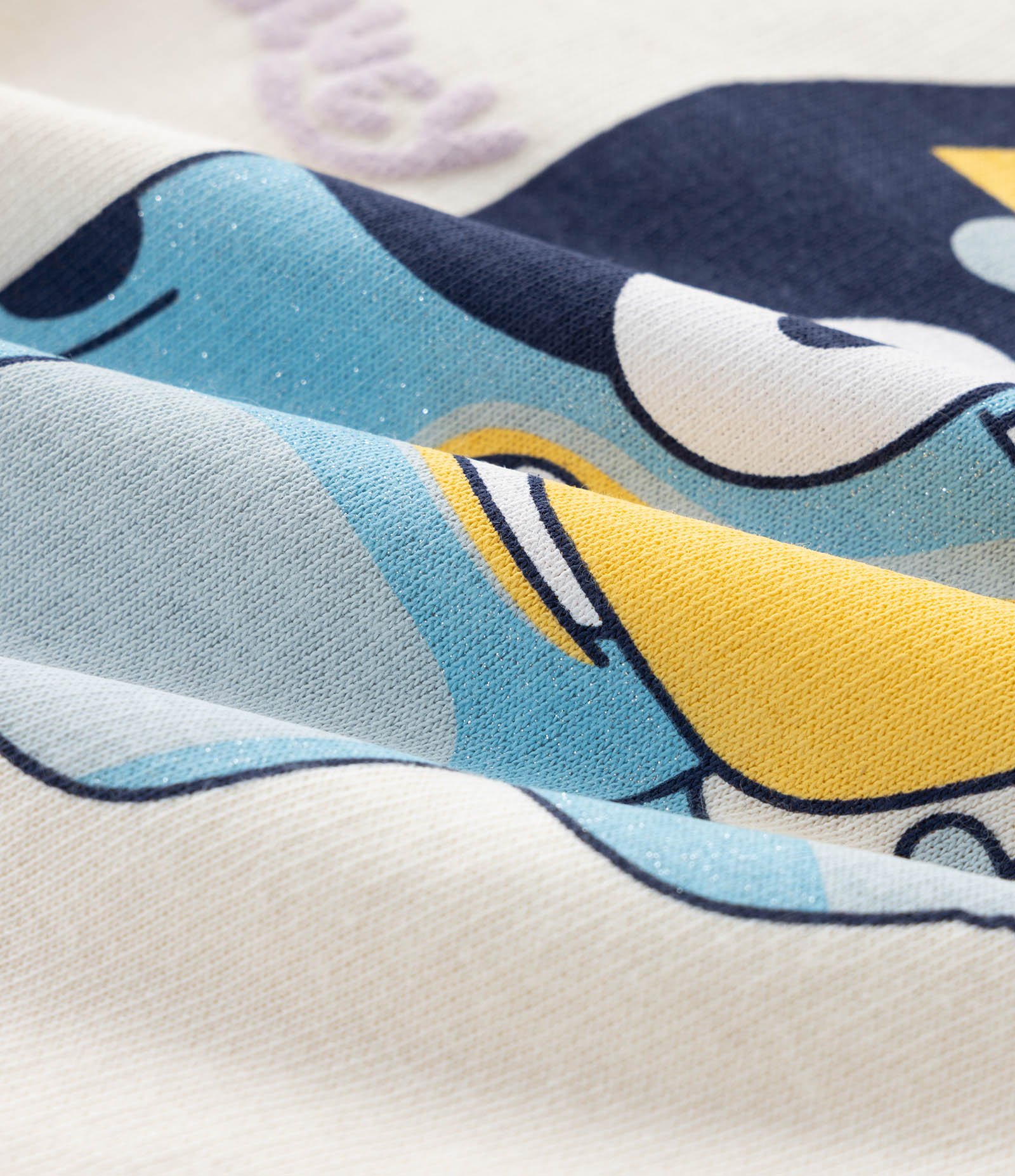 Conjunto Infantil com Casaco Estampa Bluey e Calça Jogger – Tam 1 a 5/6 Anos Off-White /Vinho 9