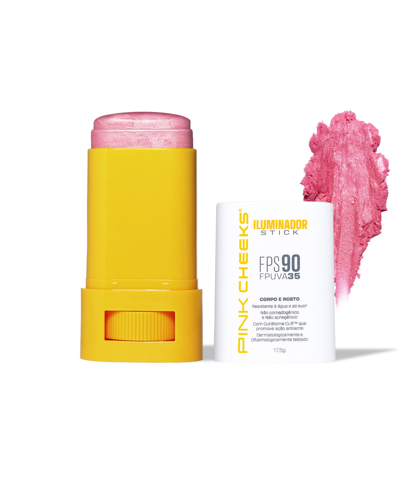 Protetor Solar Facial e Corporal com Iluminador Multifuncional Stick Rosé Pink Cheeks Rose 3