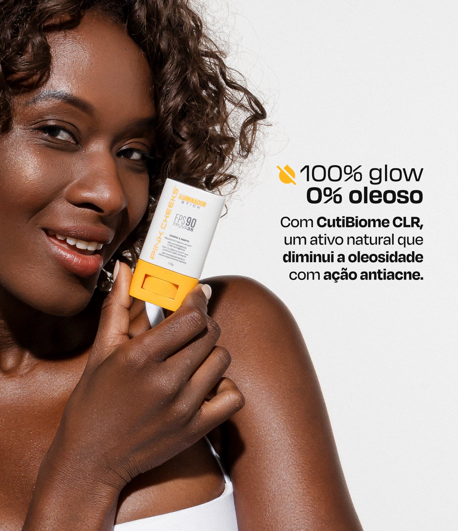 Protetor Solar Facial e Corporal com Iluminador Multifuncional Stick Rosé Pink Cheeks Rose 8