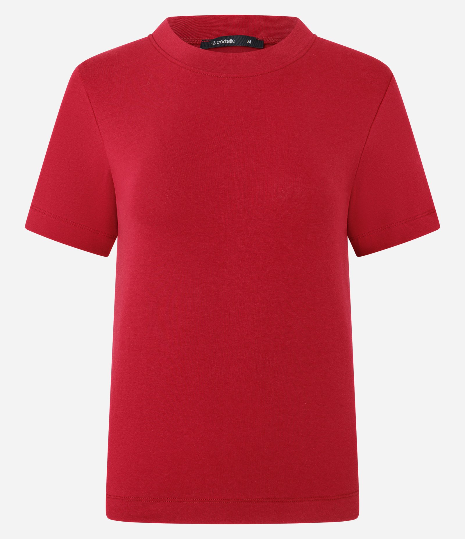 Blusa Básica Justinha em Ribana de Algodão Vermelho 2