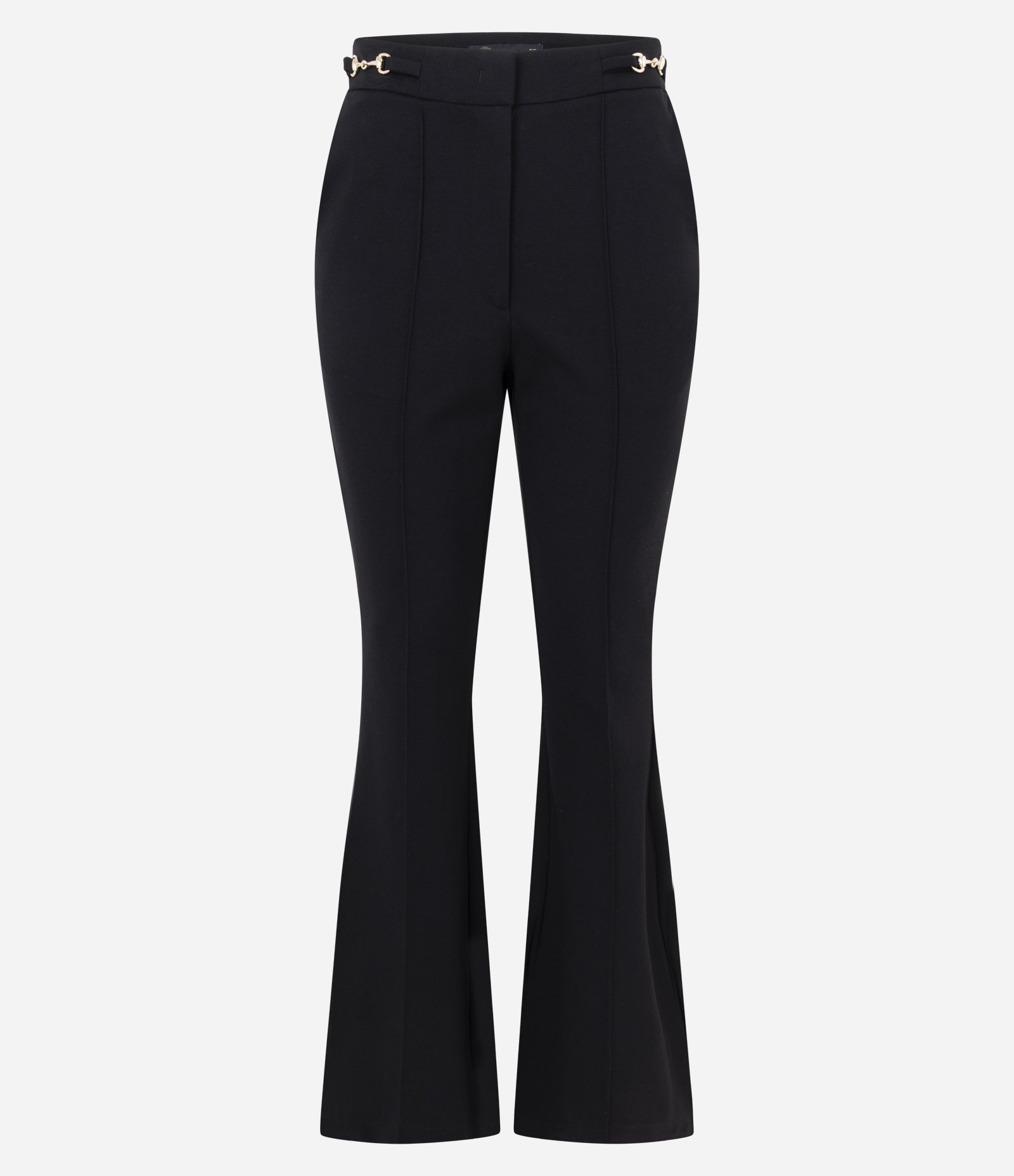 Calça Flare com Enfeite Metálico no Cós Preto 5