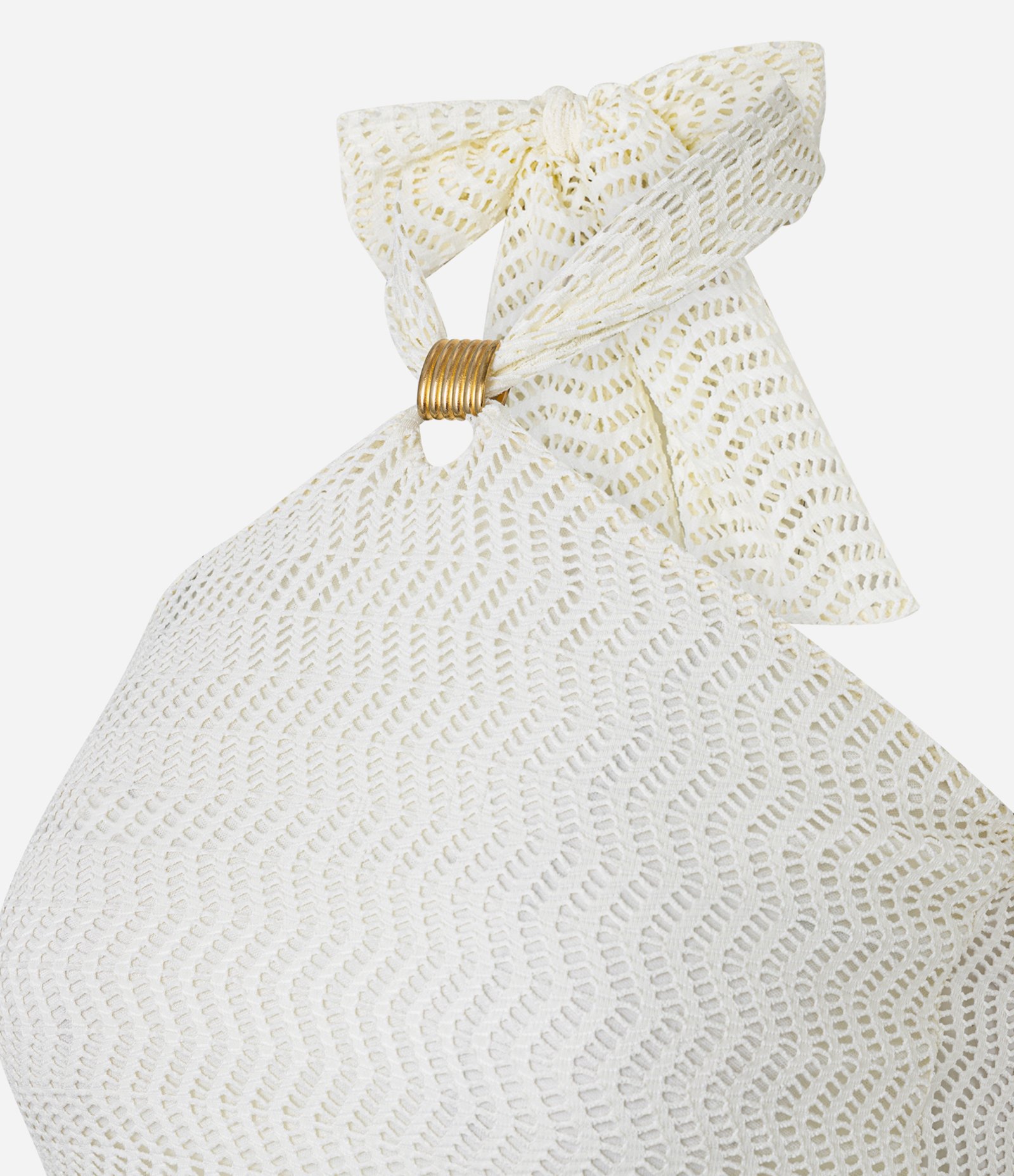 Blusa Frente Única com Aviamento e Textura Off White 2