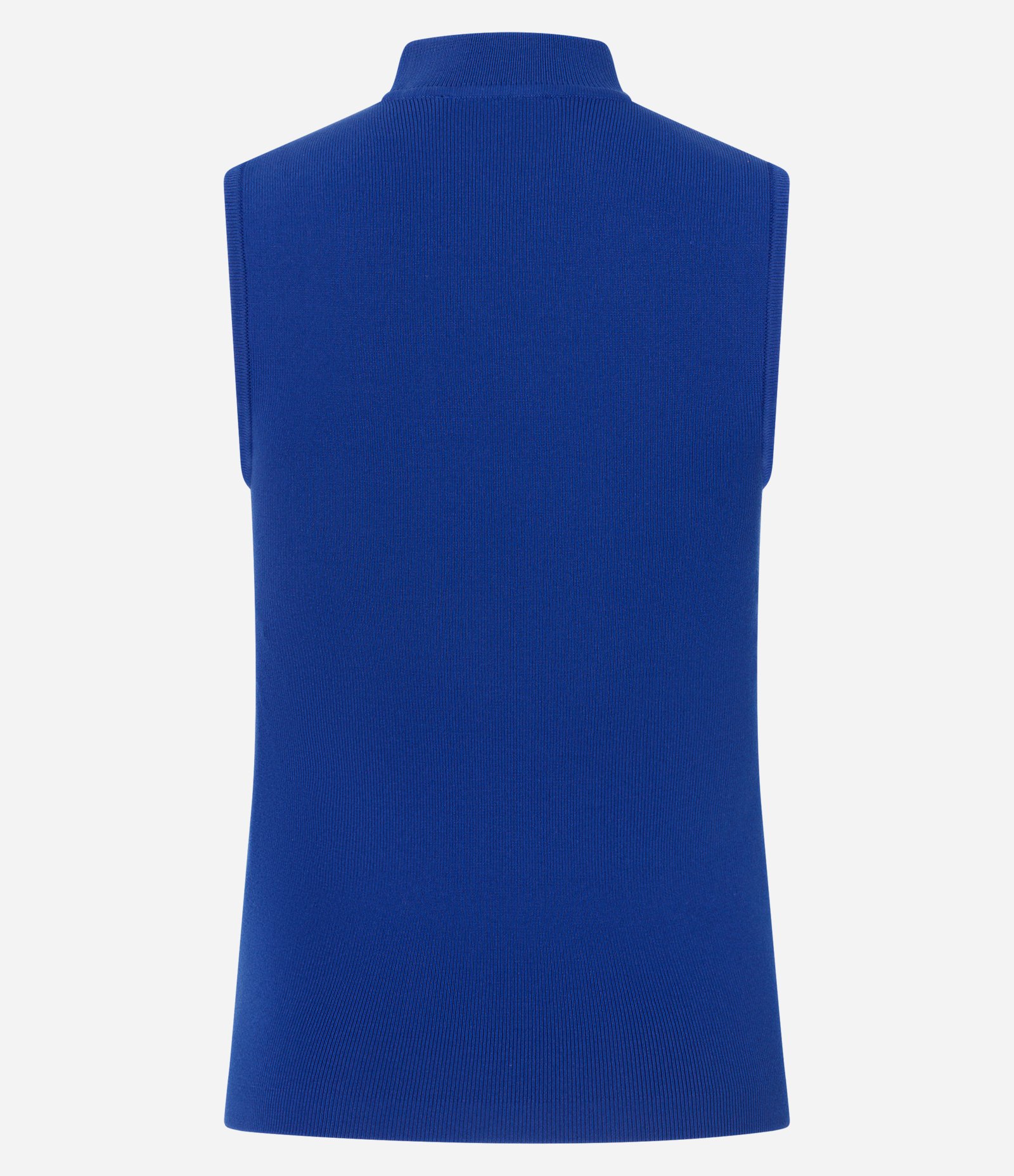 Blusa em Tricô com Golinha e Textura Canelada Azul 4