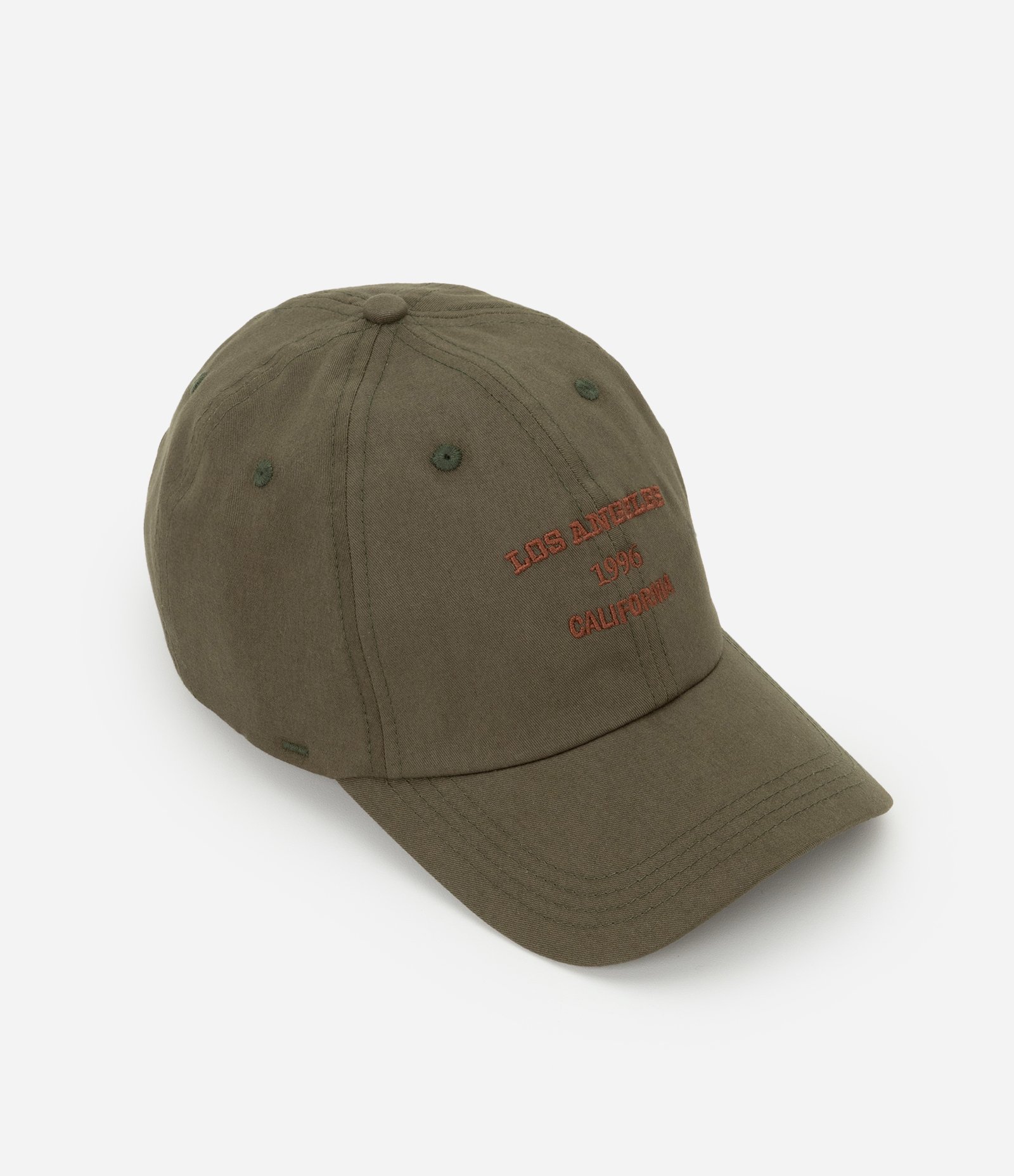 Boné Aba Curva em Sarja com Bordado Los Angeles 1996 Verde 1