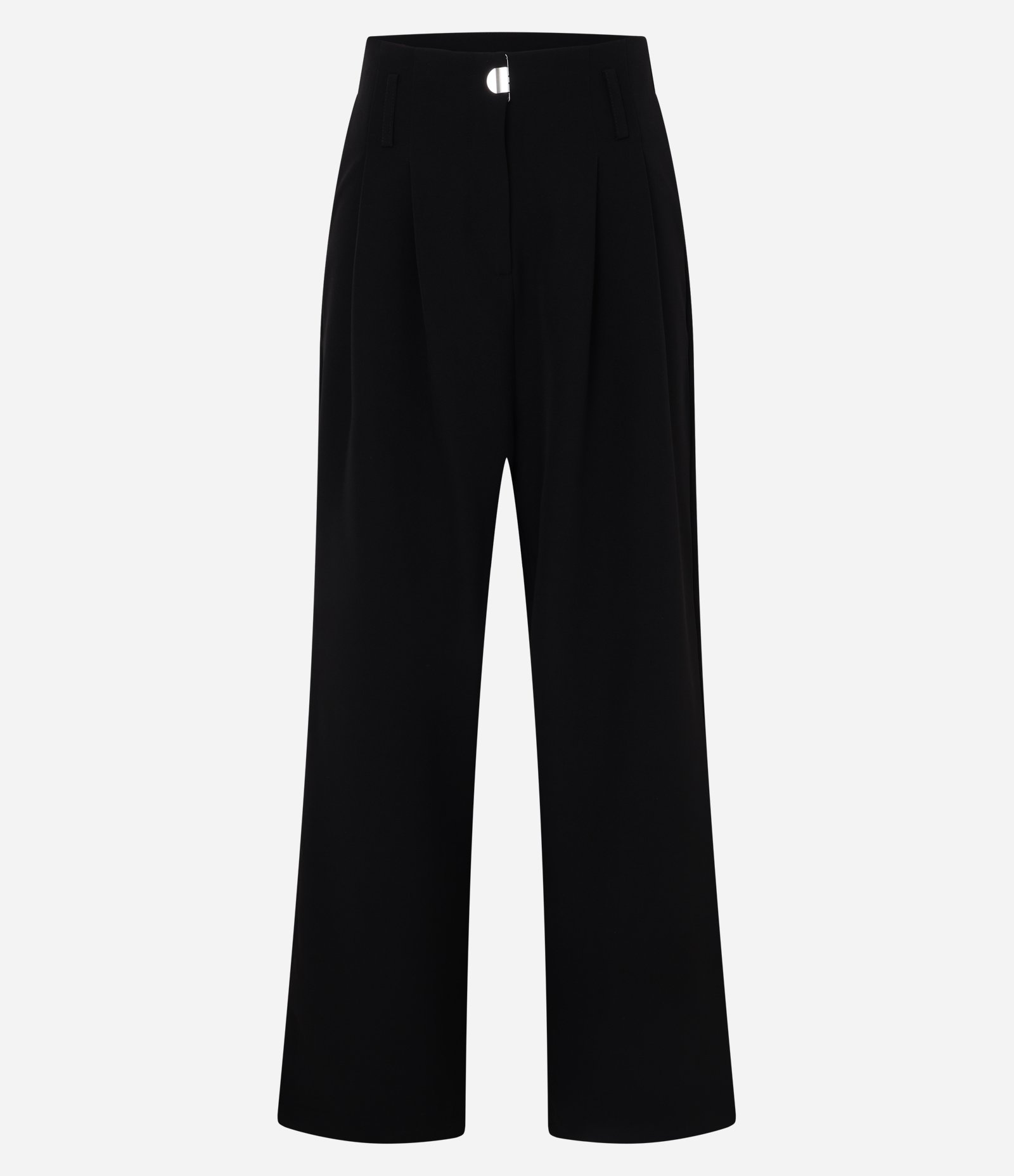 Calça Wide Leg Alfaiatada com Pregas Frontais Preto 1