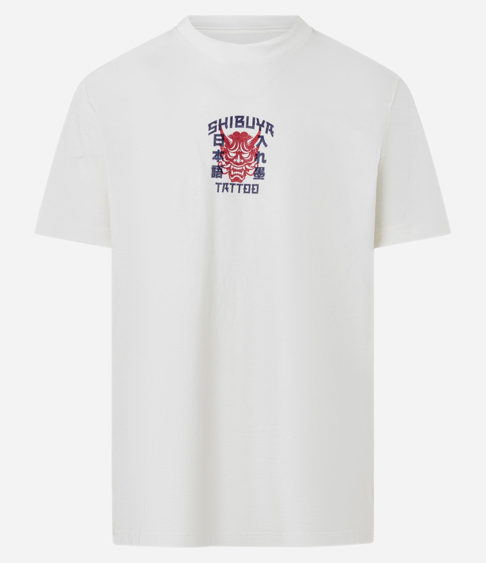 Camiseta Comfort com Estampa Localizada Japonismo Máscara Branco 4