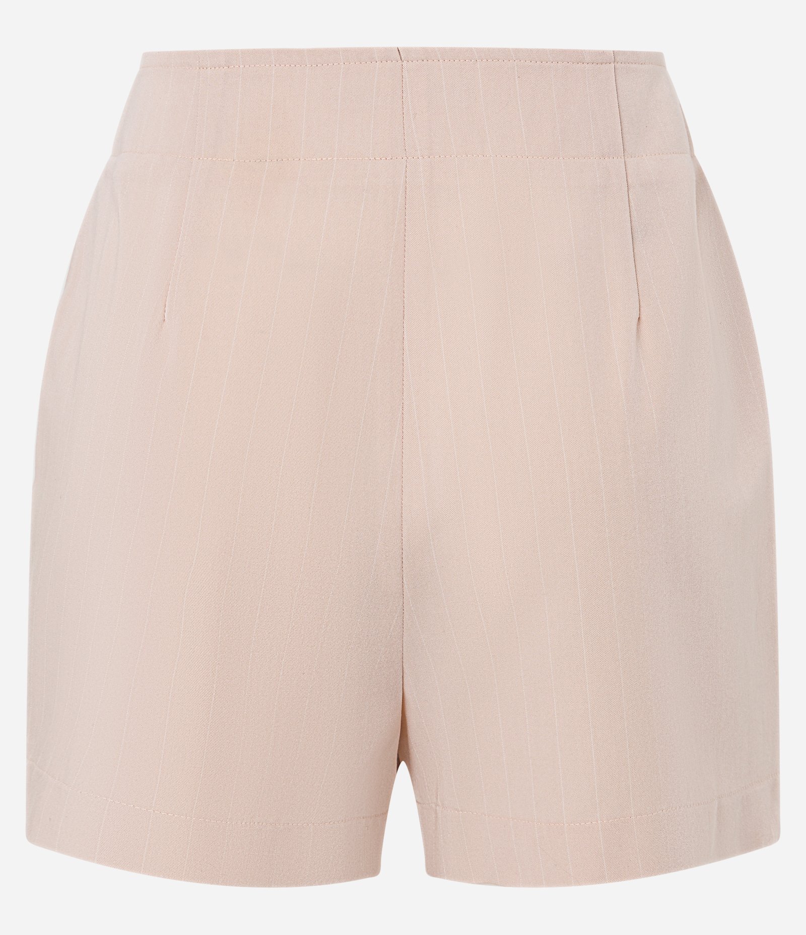 Short Saia com Bolsos e Riscas de Giz Rosa 7