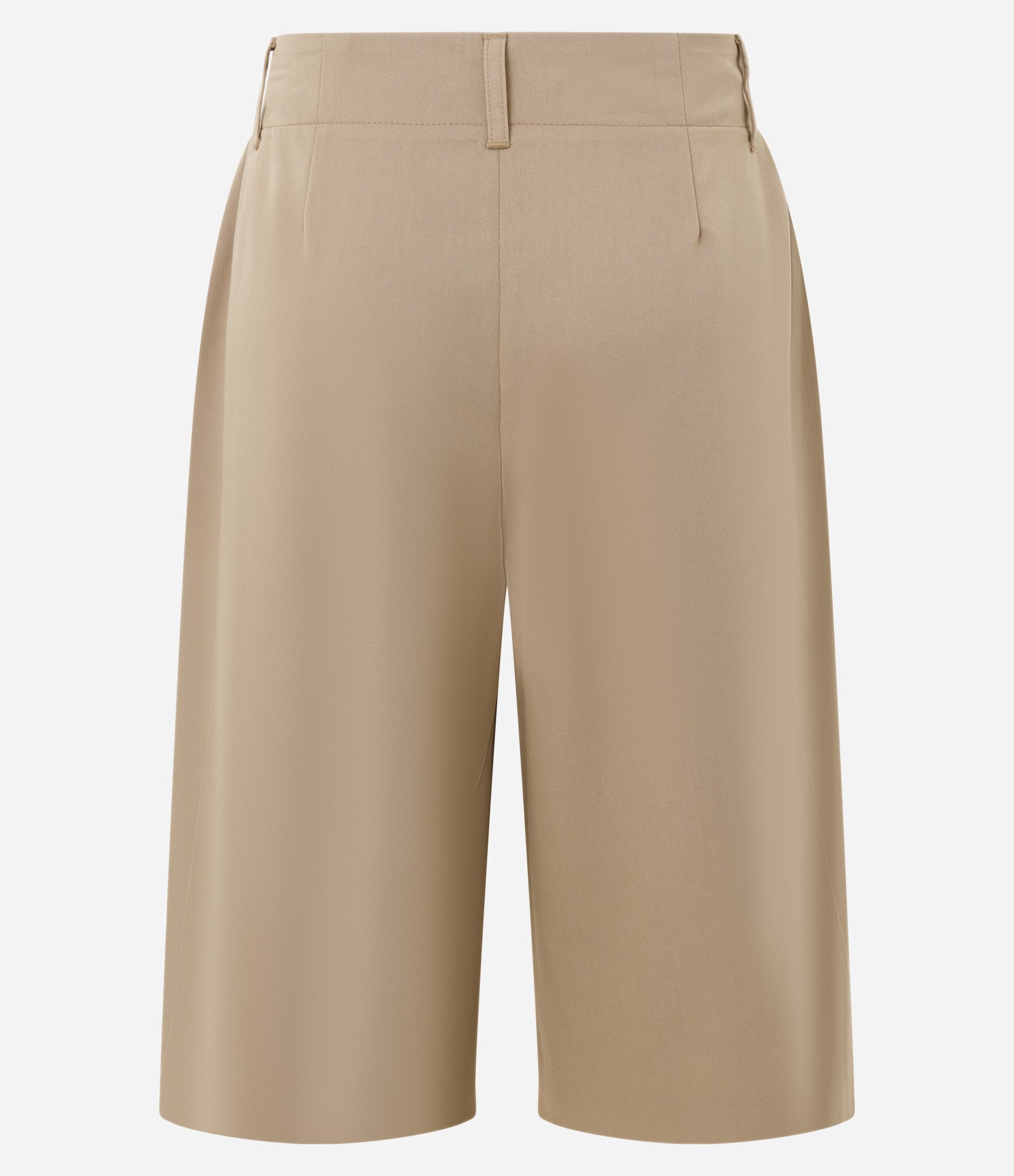 Bermuda Alfaiatada com Pregas e Passantes no Cós Bege 8