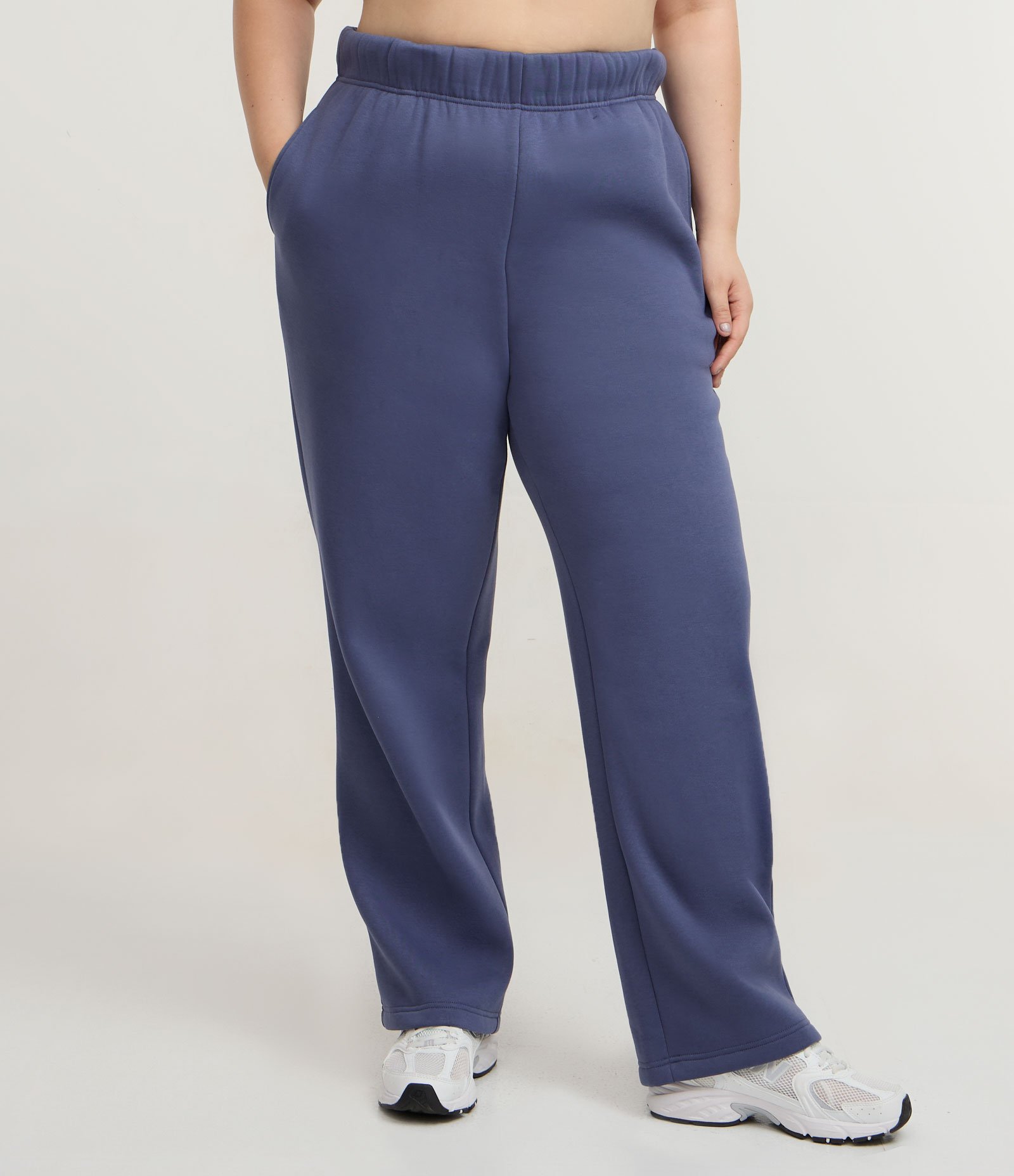 Calça Esportiva em Moletom com Felpa Curve & Plus Size Azul 2
