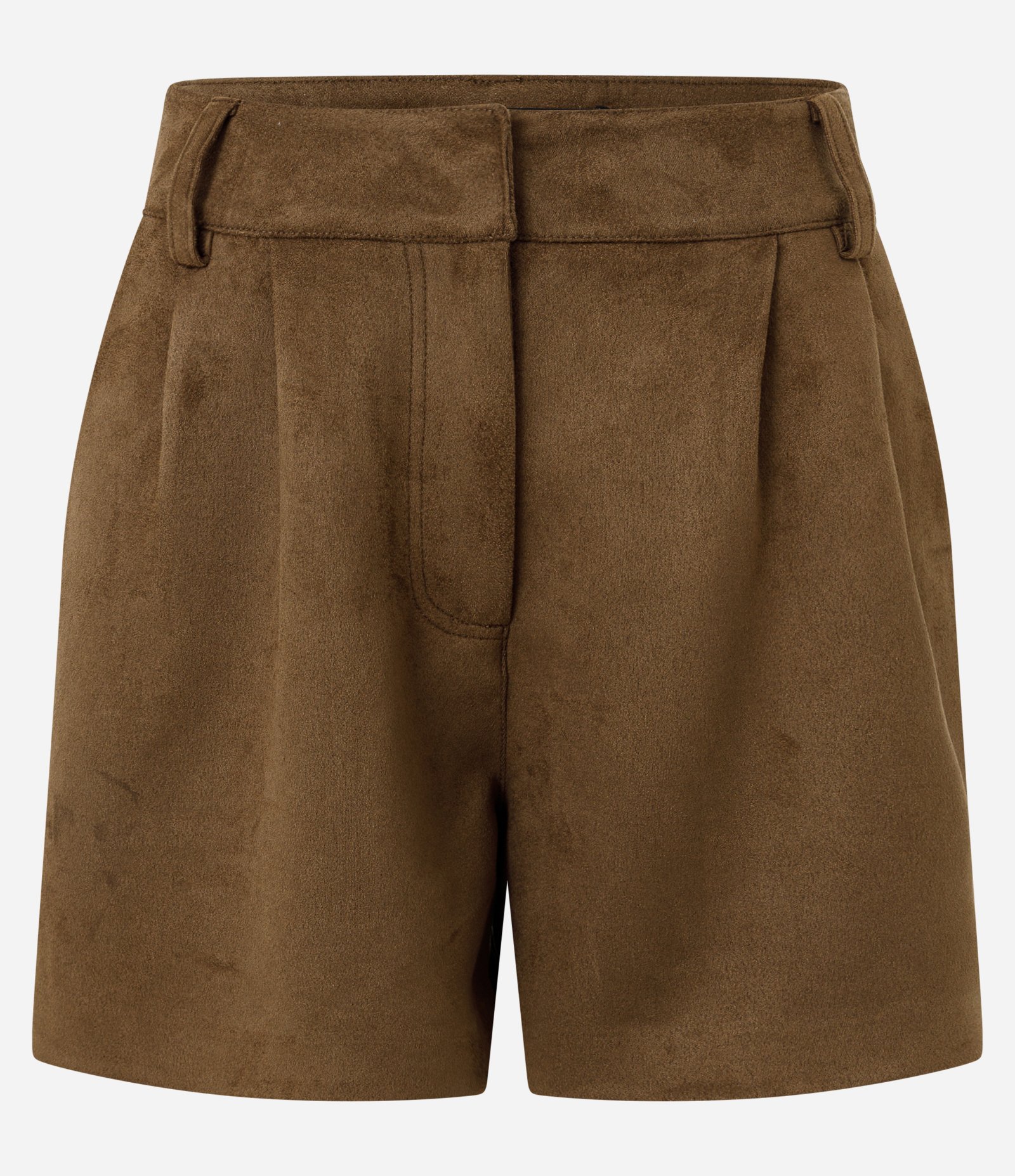 Short em Suede com Passantes Marrom 1