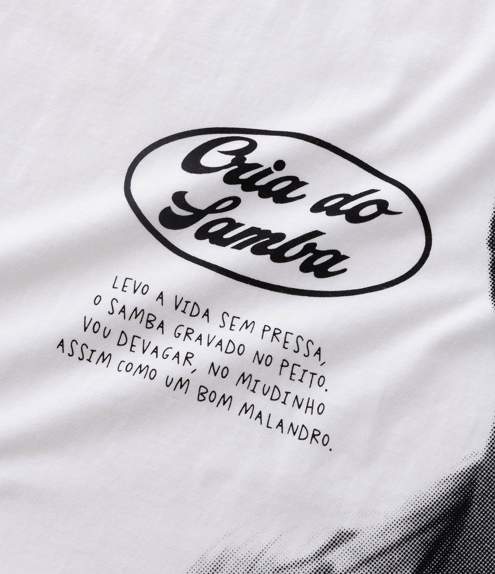 Camiseta Relaxed em Algodão com Estampa do Zeca Pagodinho Branco 11