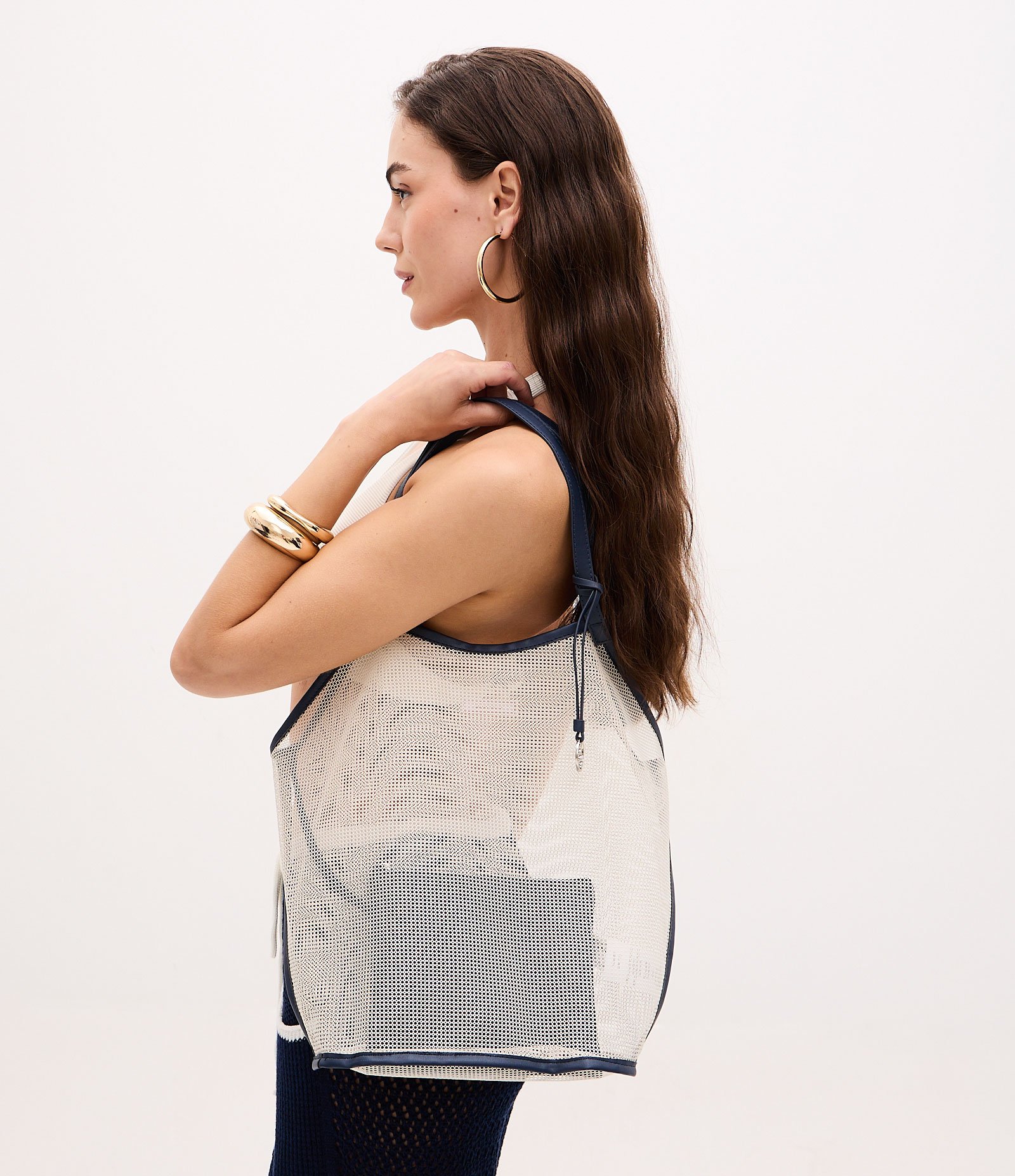 Bolsa Telinha com Alça em PU e Necessaire Removível Branco 1