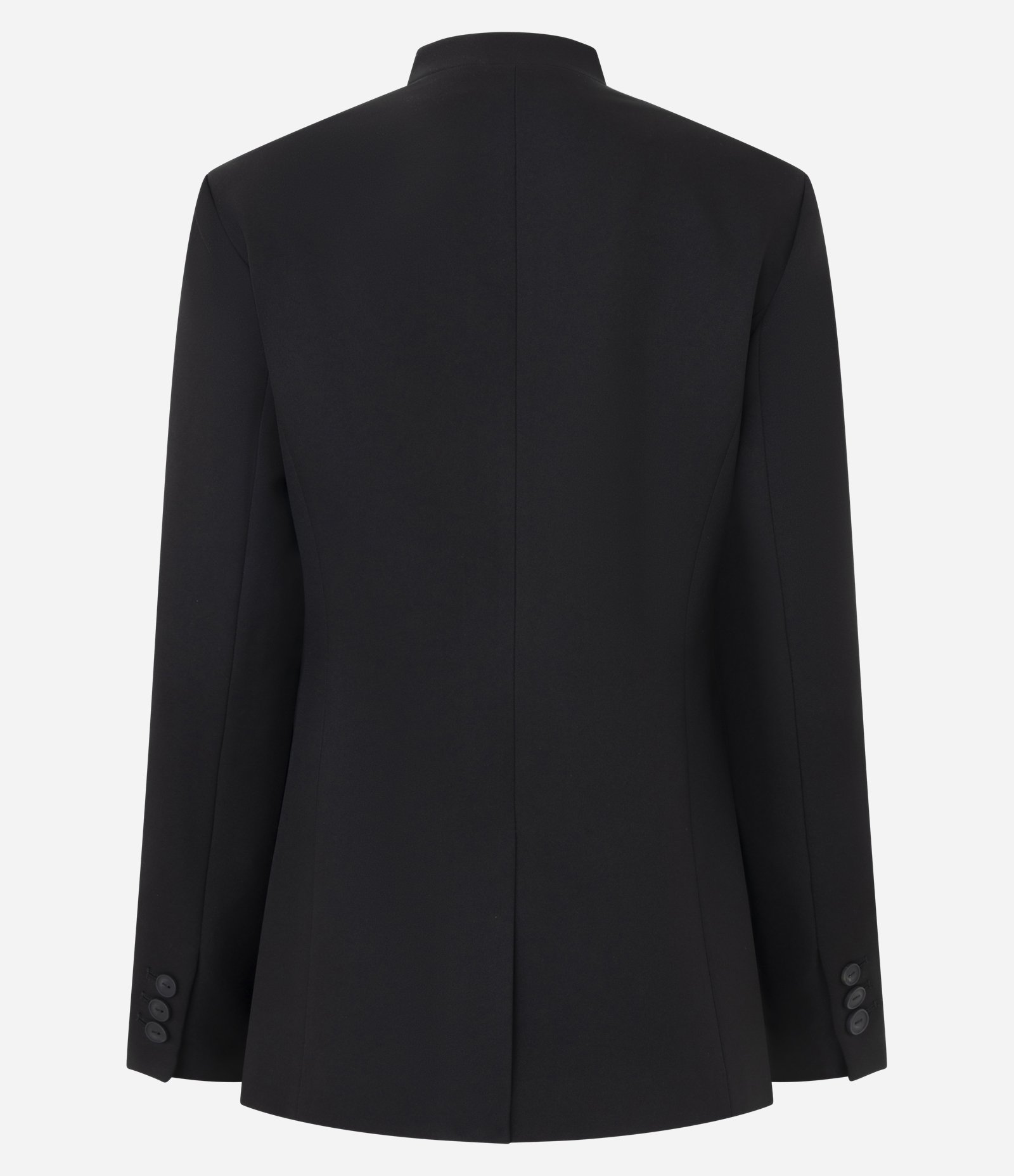 Blazer Transpassado de Alfaiataria com Bolsos Lapela Preto 6