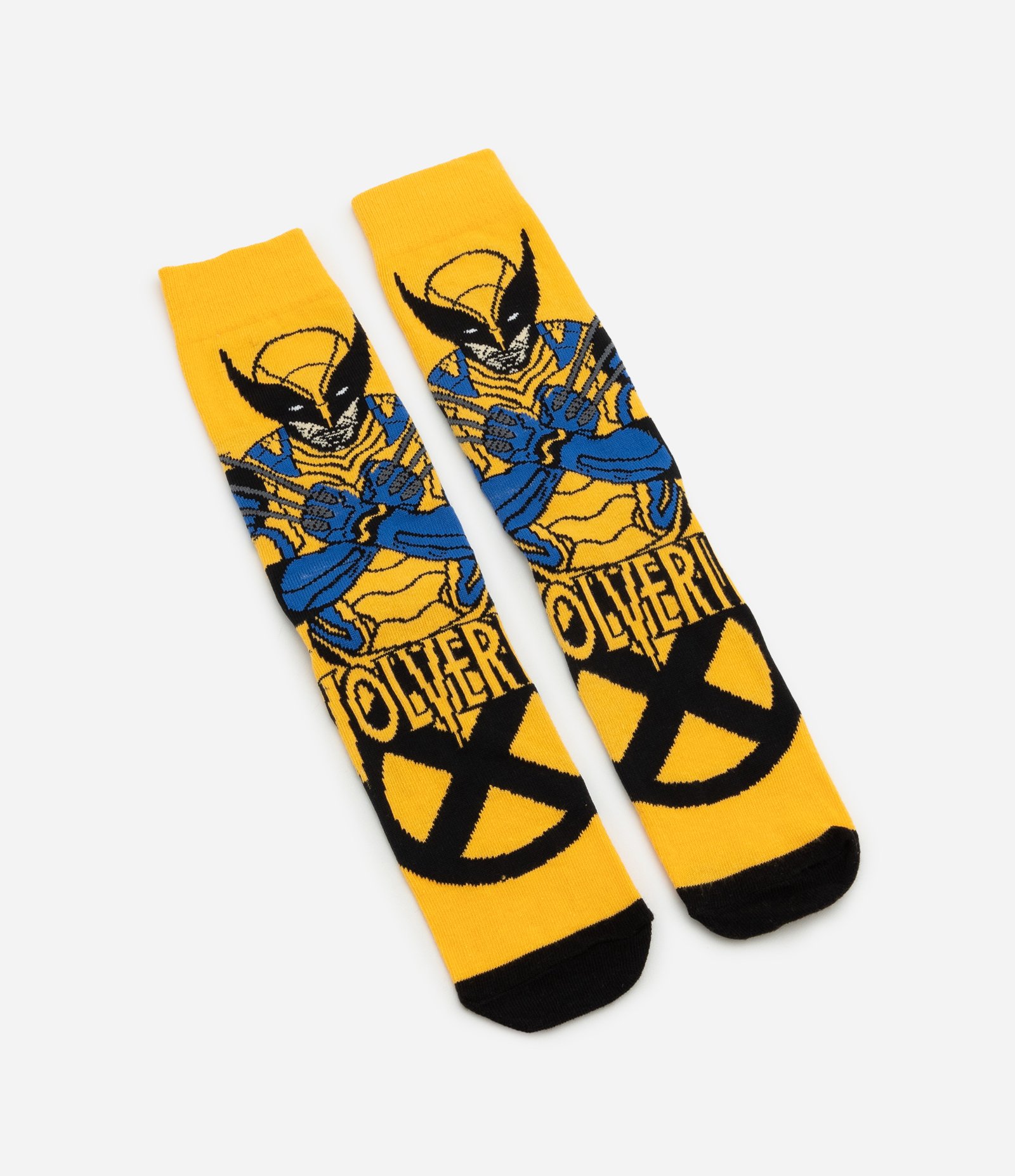 Meia Cano Longo em Algodão com Estampa X-Men Wolverine Amarelo 4
