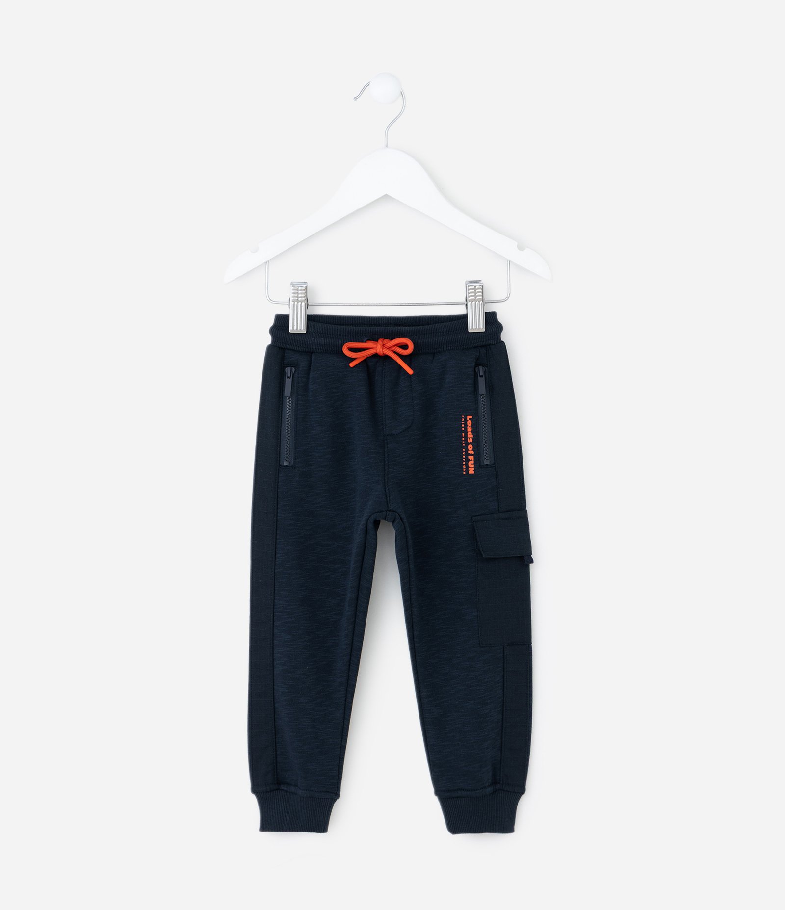 Calça Infantil com Bolso Cargo – Tam 1 a 5/6 Anos Azul Escuro 1