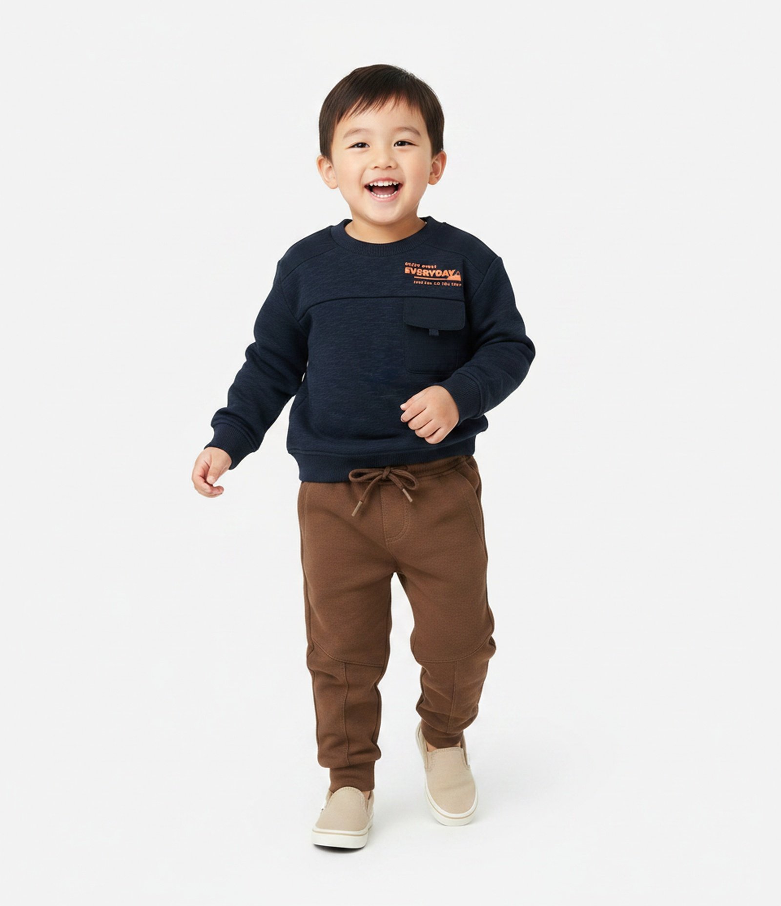 Casaco Infantil com Bolso Lapela – Tam 1 a 6 Anos Azul Escuro 1