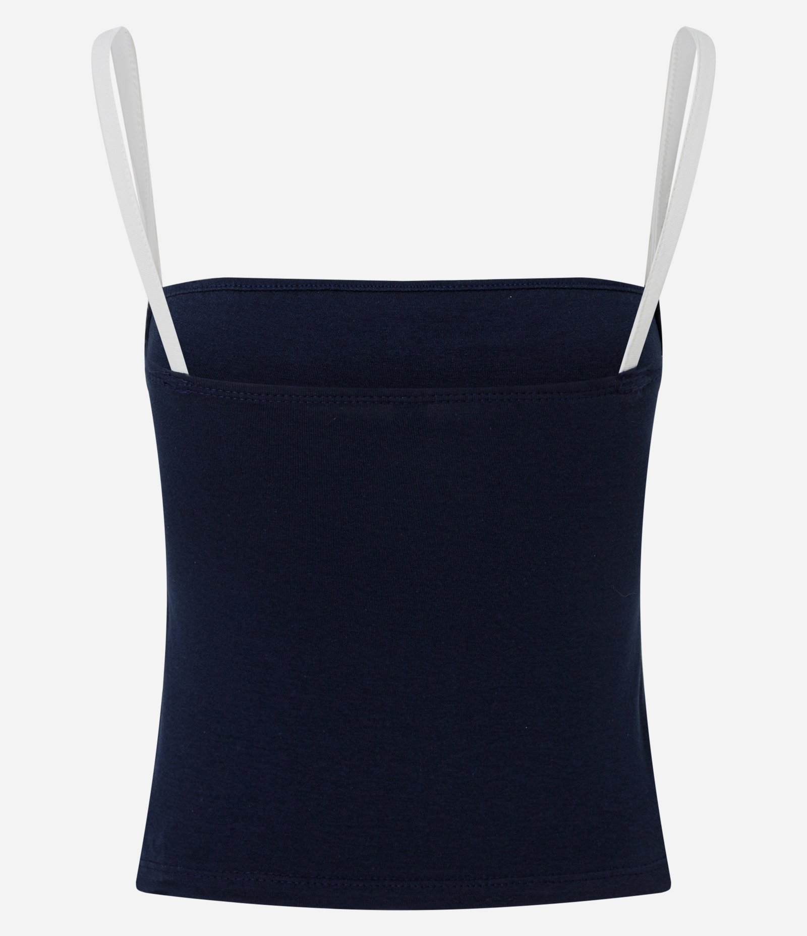 Blusa em Cotton com Detalhe Contrastante Azul Escuro 2