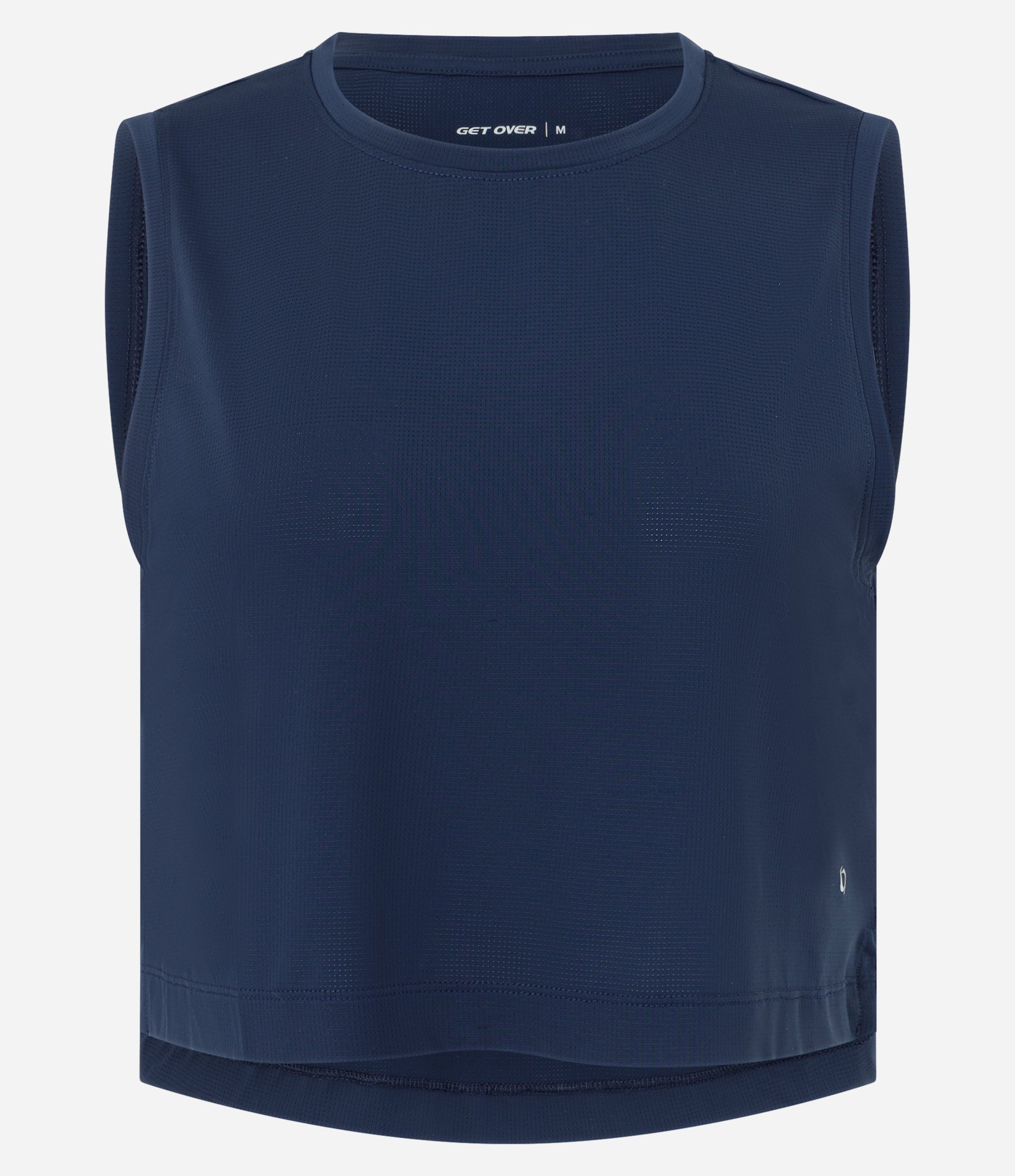 Regata Cropped Box Perfurada Esportiva Azul 5