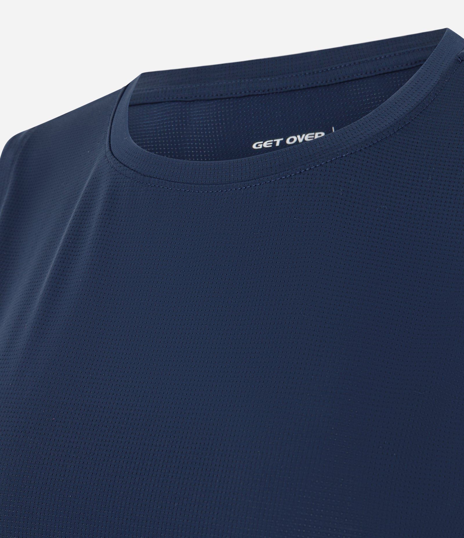 Regata Cropped Box Perfurada Esportiva Azul 6