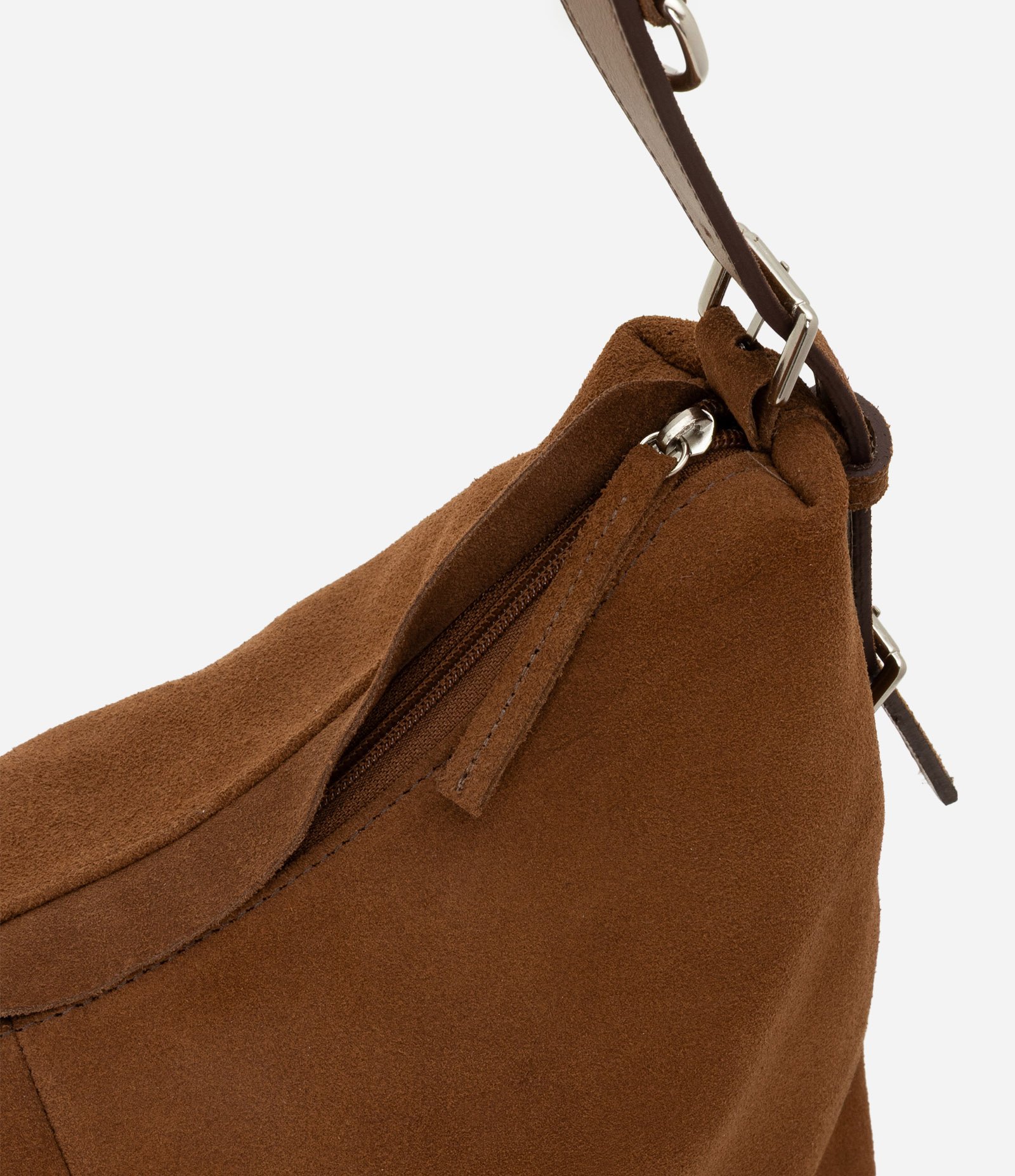 Bolsa Hobo em Couro Liso Marrom 4