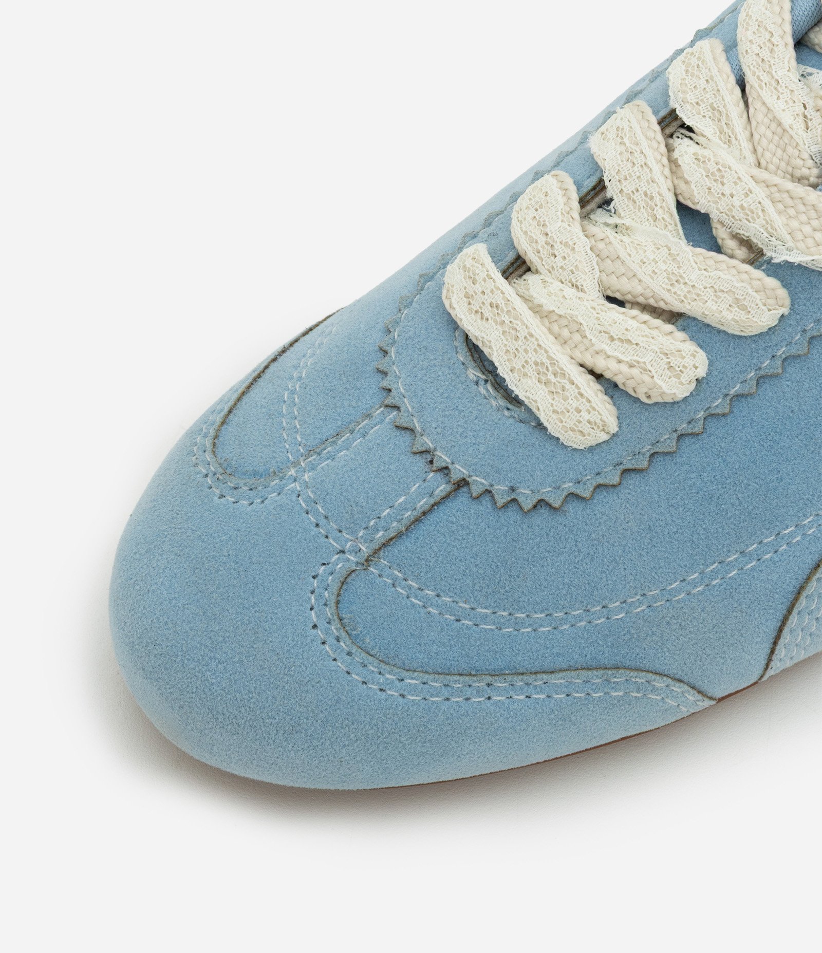 Tênis Chuteira Flat com Cadarço de Renda Azul 4