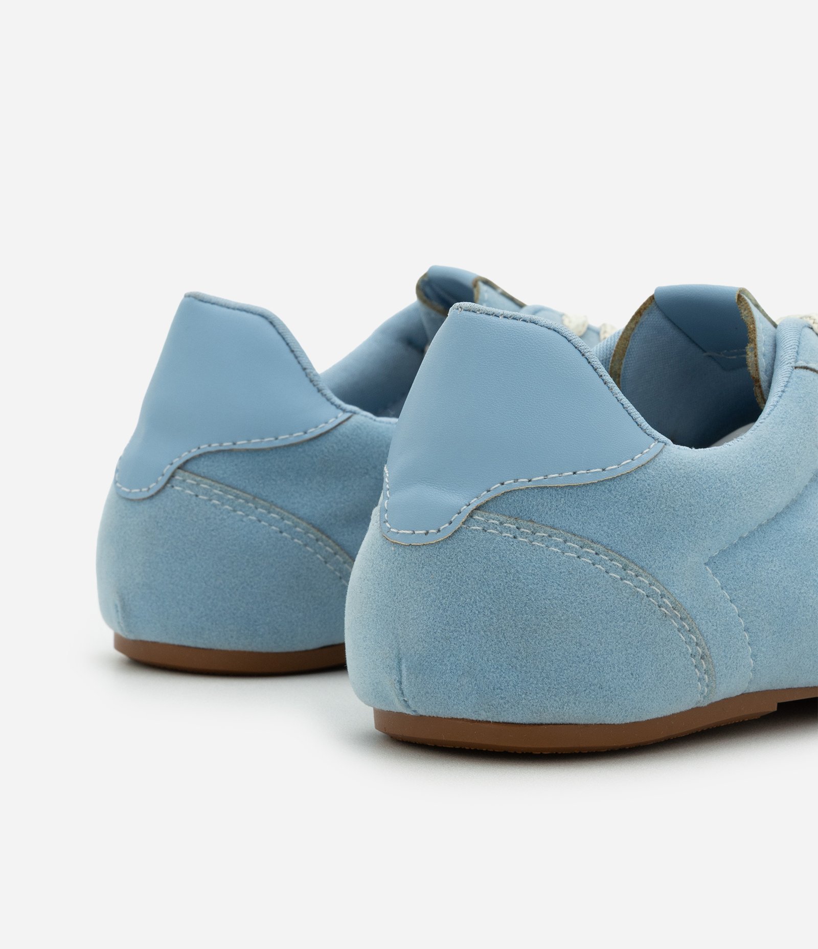 Tênis Chuteira Flat com Cadarço de Renda Azul 6