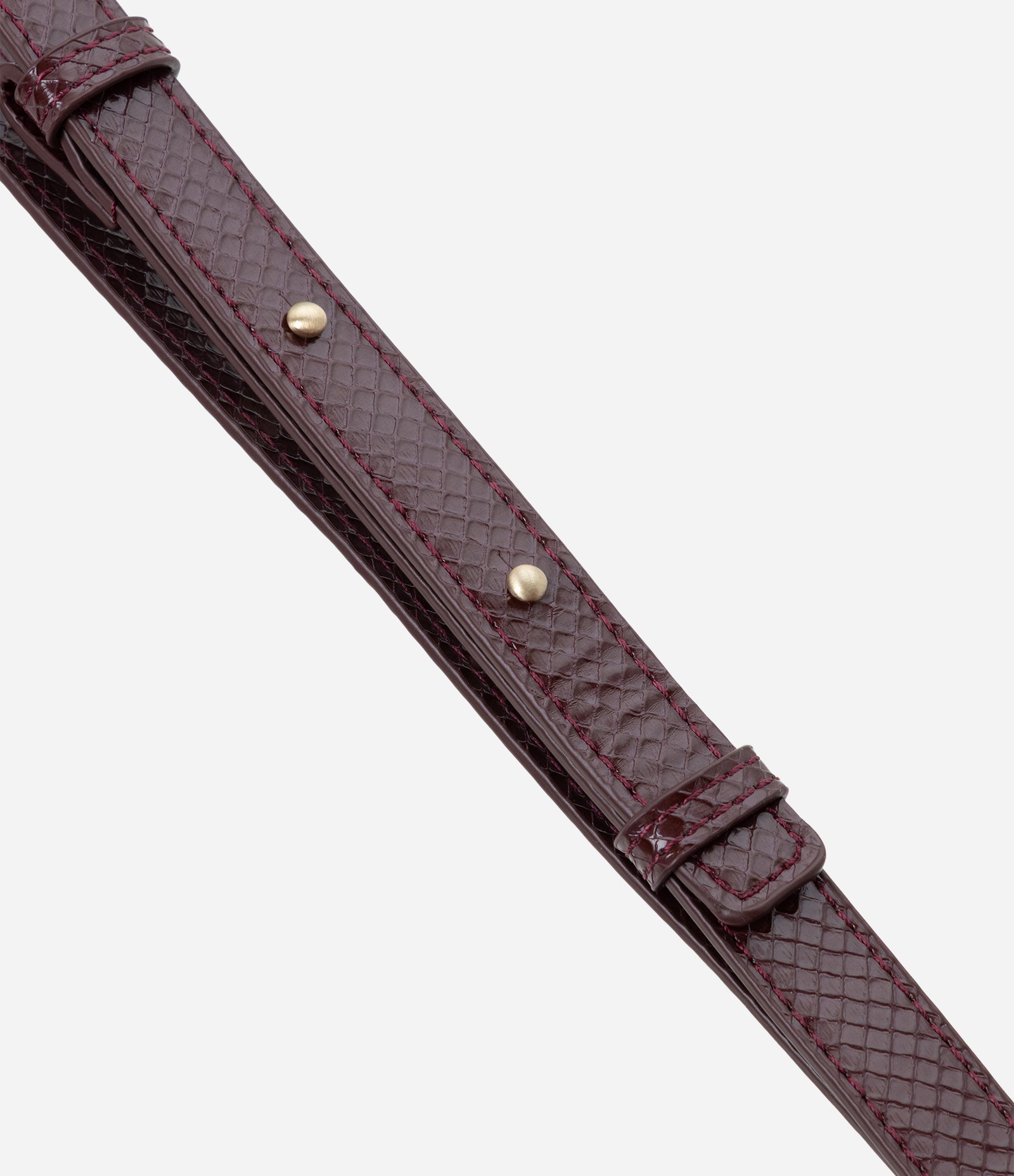 Bolsa Média em Suede com Alça Argola e Recortes Contrastantes Vinho 4