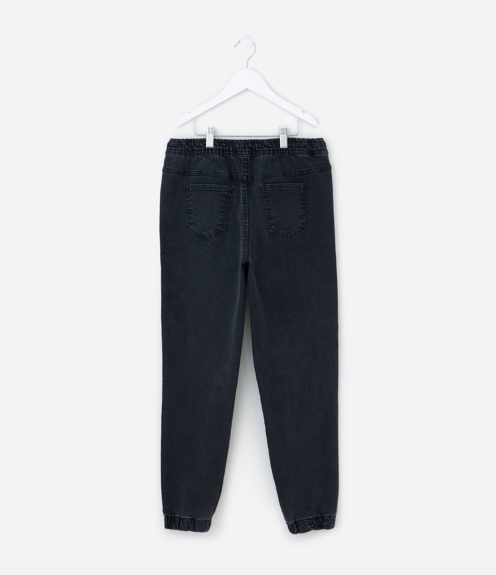 Calça Infantil Jogger em Jeans com Cós Ajustável – Tam 5 a 14 Anos Preto 2