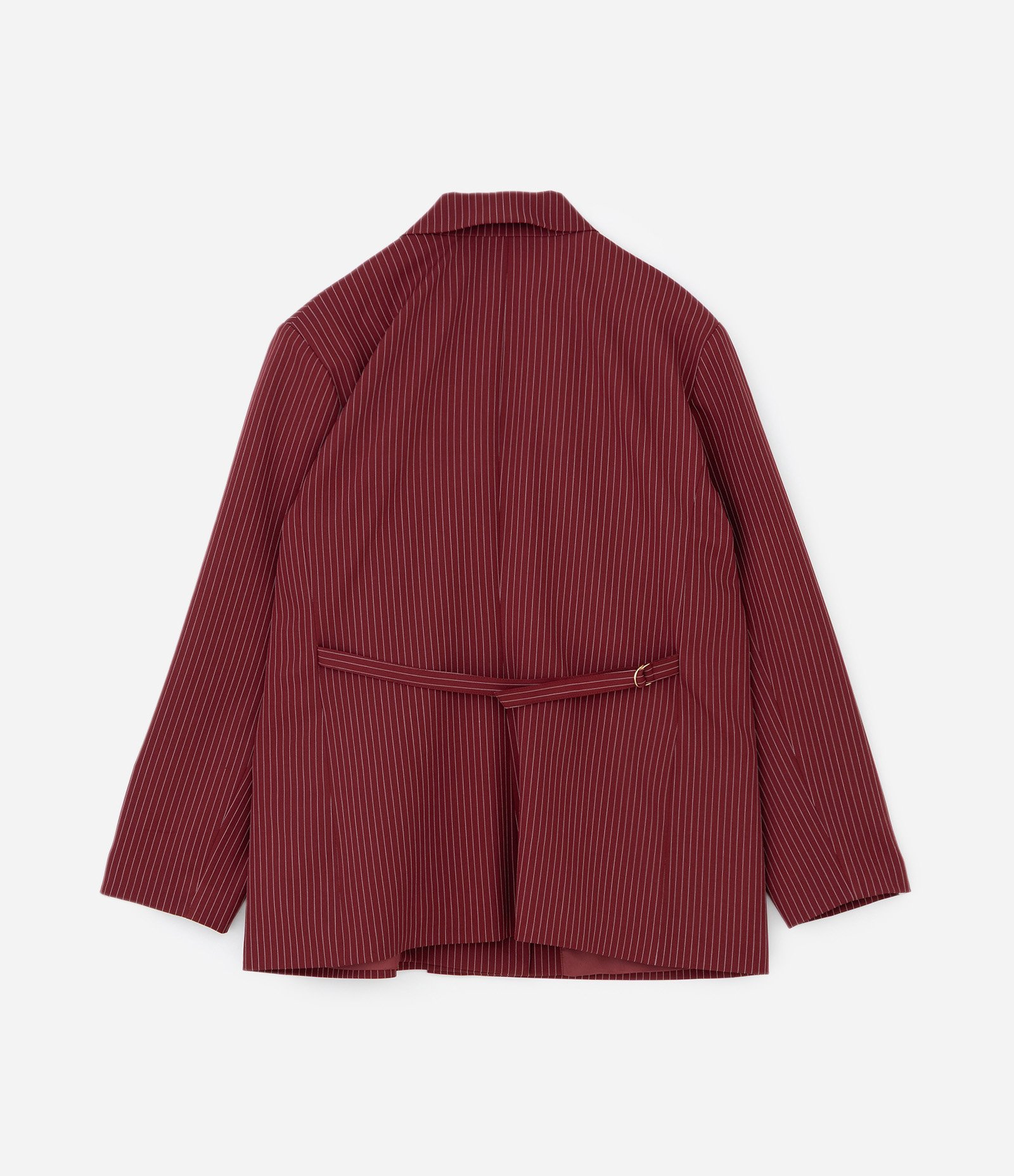 Blazer Alfaiatado com Risca de Giz e Fechamento Transpassado Curve & Plus Size Vermelho 2