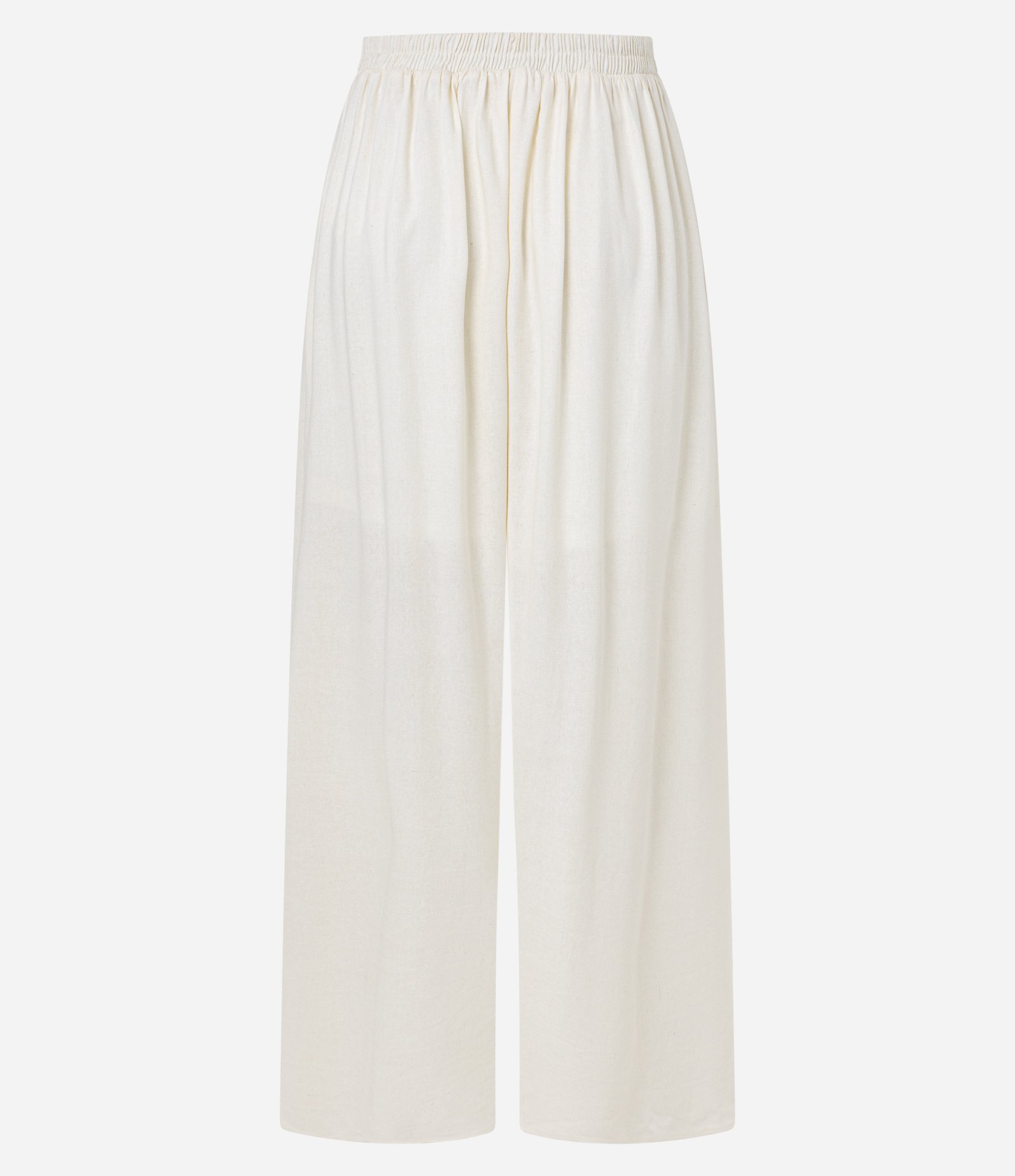 Saia Evasê Midi em Viscolinho com Elástico no Cós Off White 7