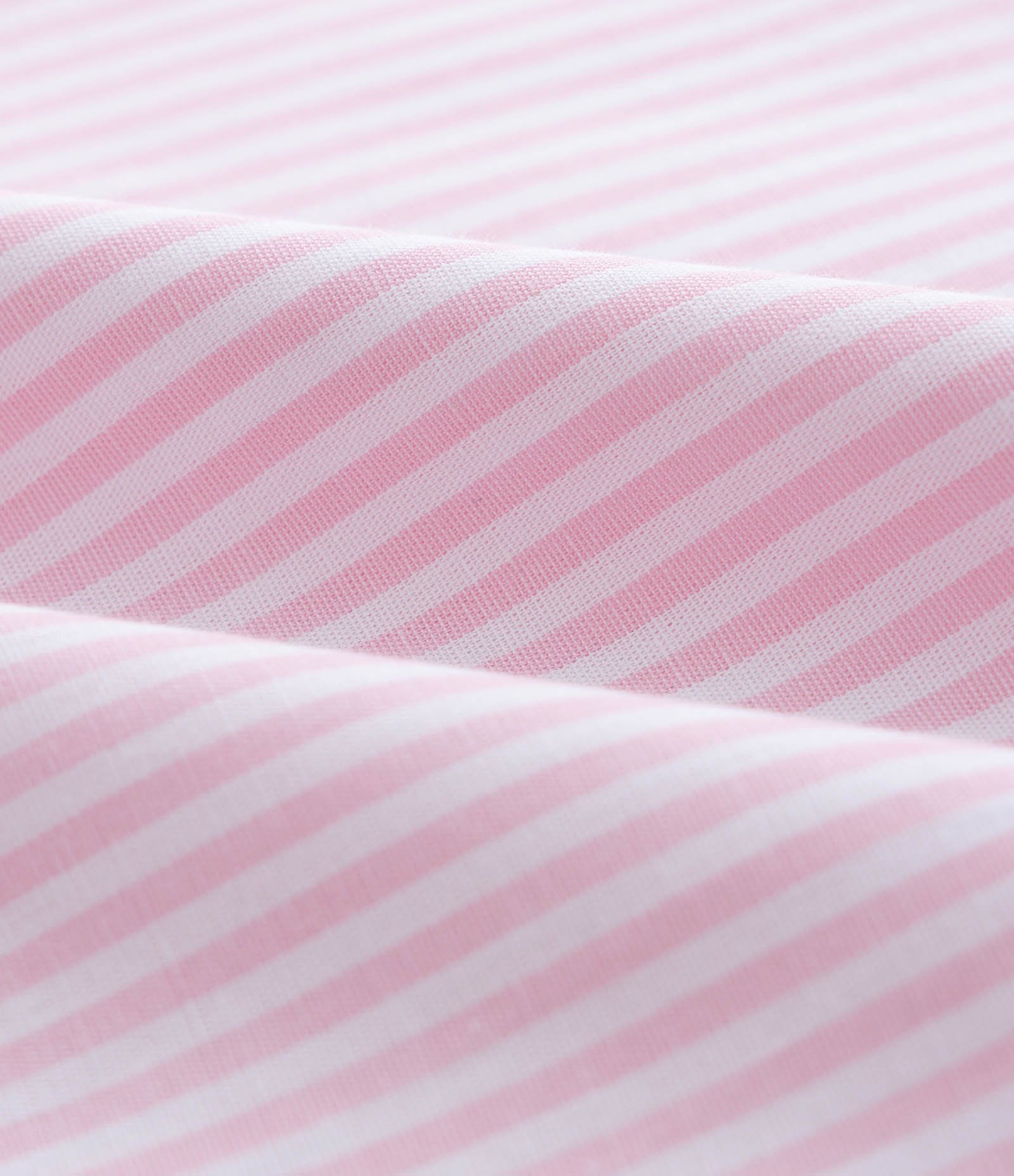 Camisa em Algodão com Gola Colarinho e Estampa Listrada Curve & Plus Size Rosa 6