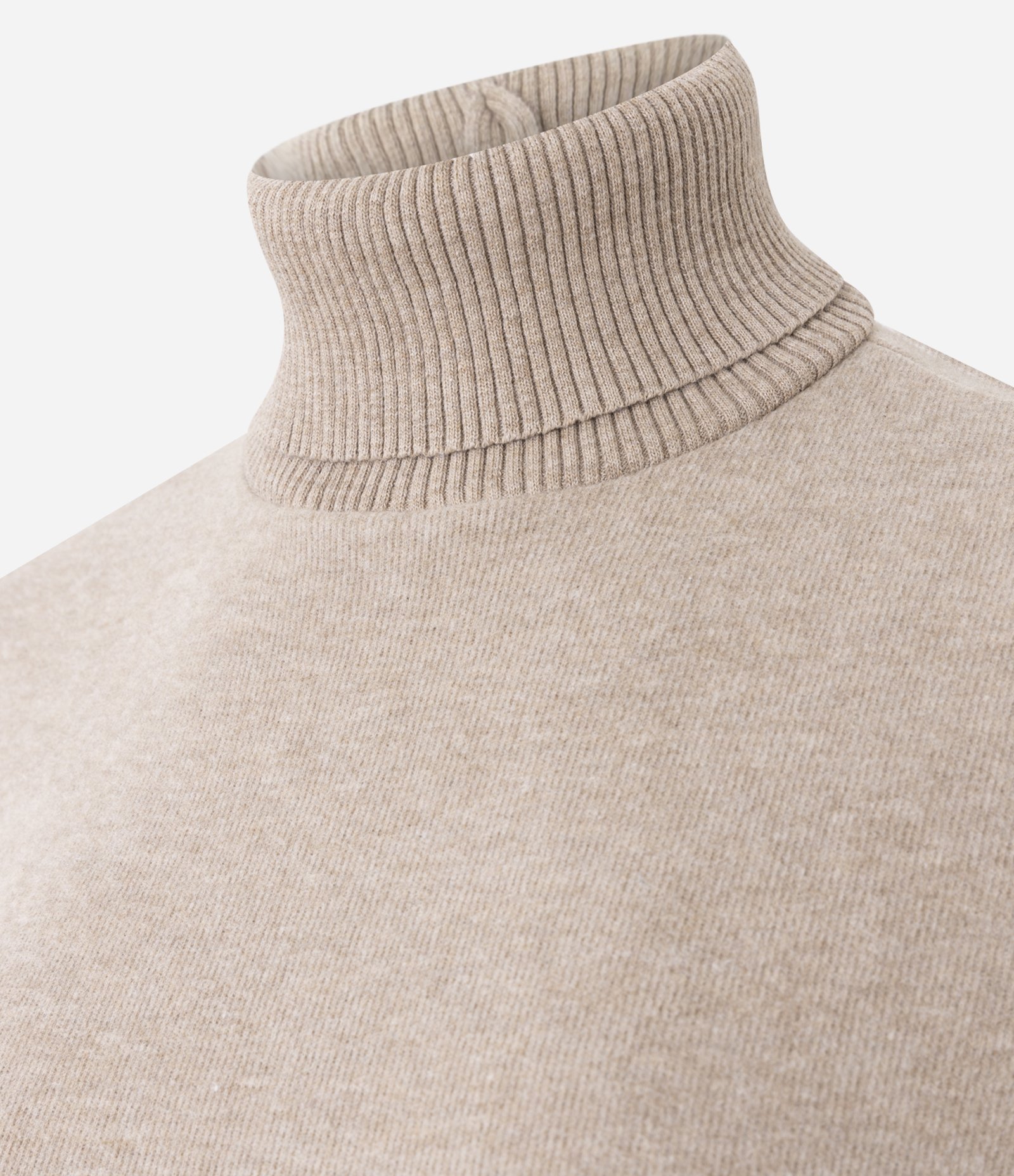 Vestido Long Midi com Gola Alta e Mangas Longas Bege 6