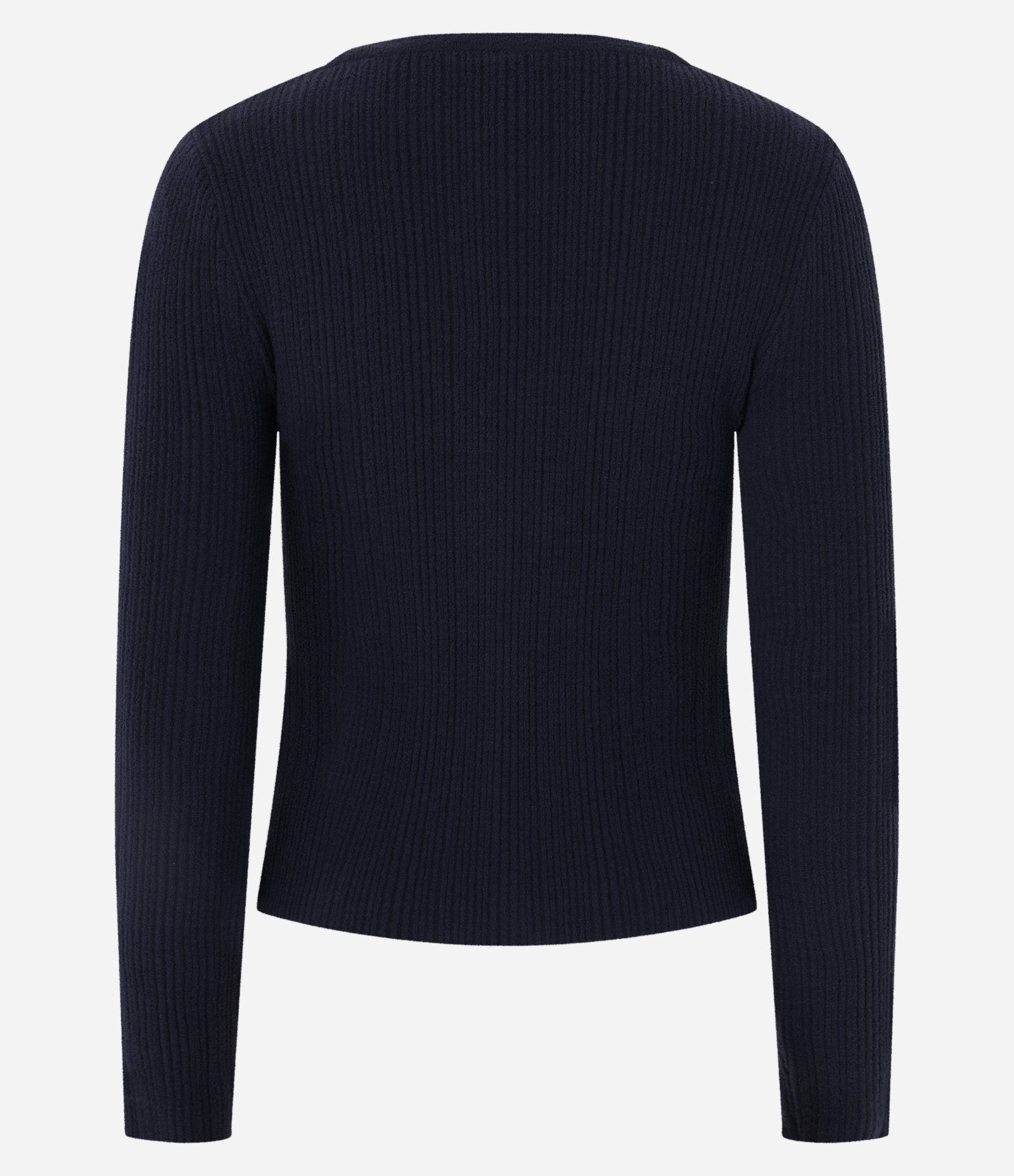 Cardigan em Tricô Chenille com Botões Preto 3