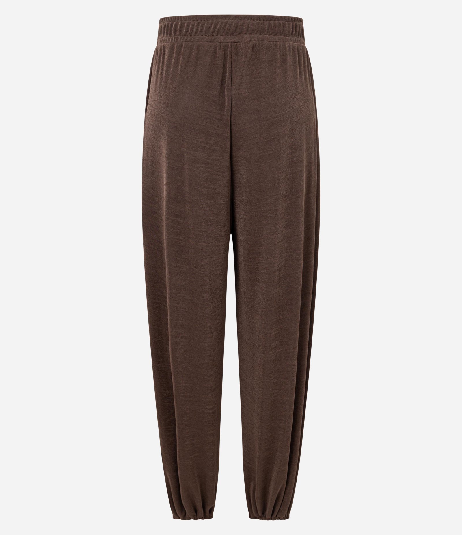 Calça Aladim com Leve Brilho e Cós Largo Marrom 7