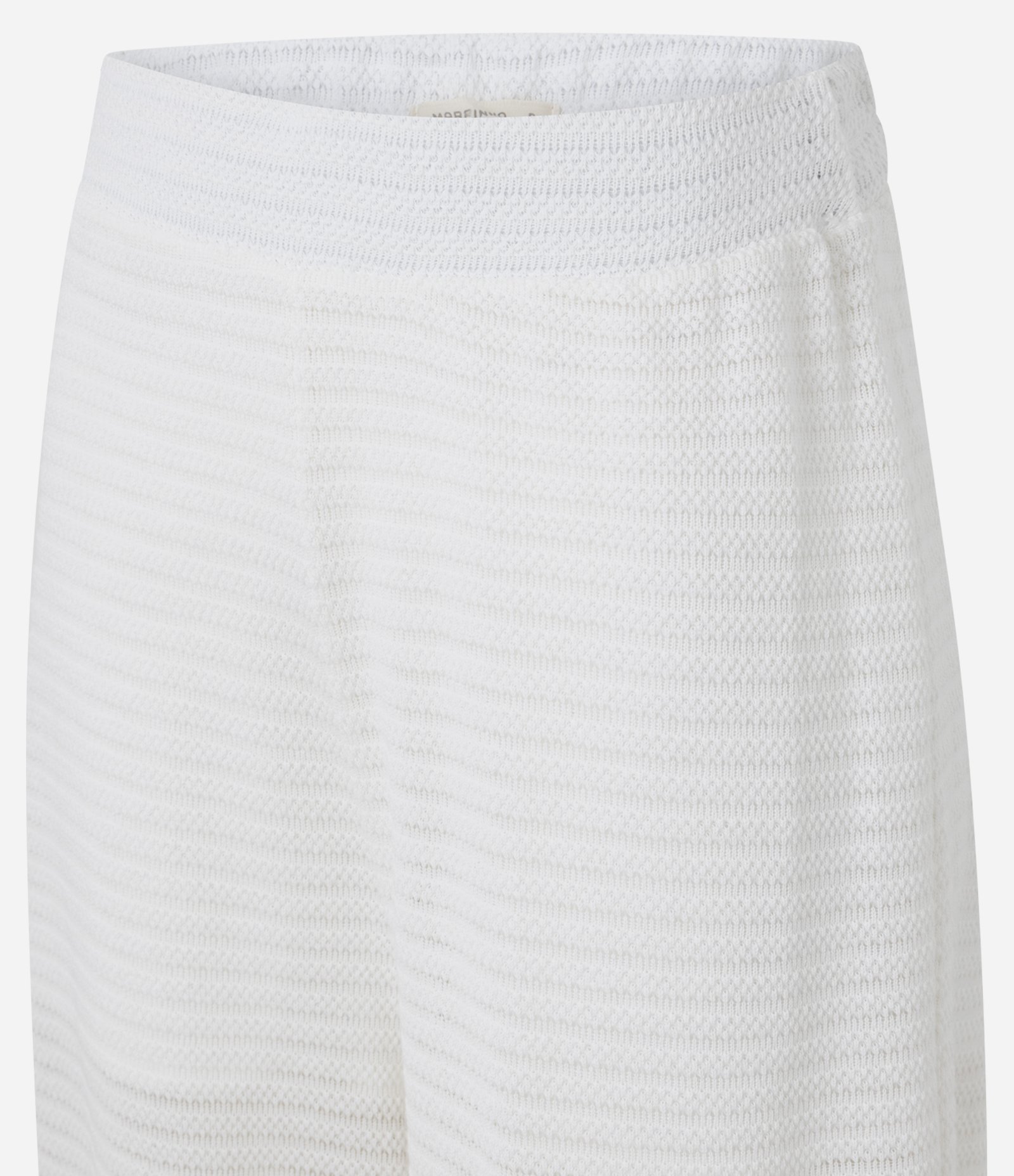 Calça Aladim Texturizada em Piquet com Elástico no Cós Off White 6