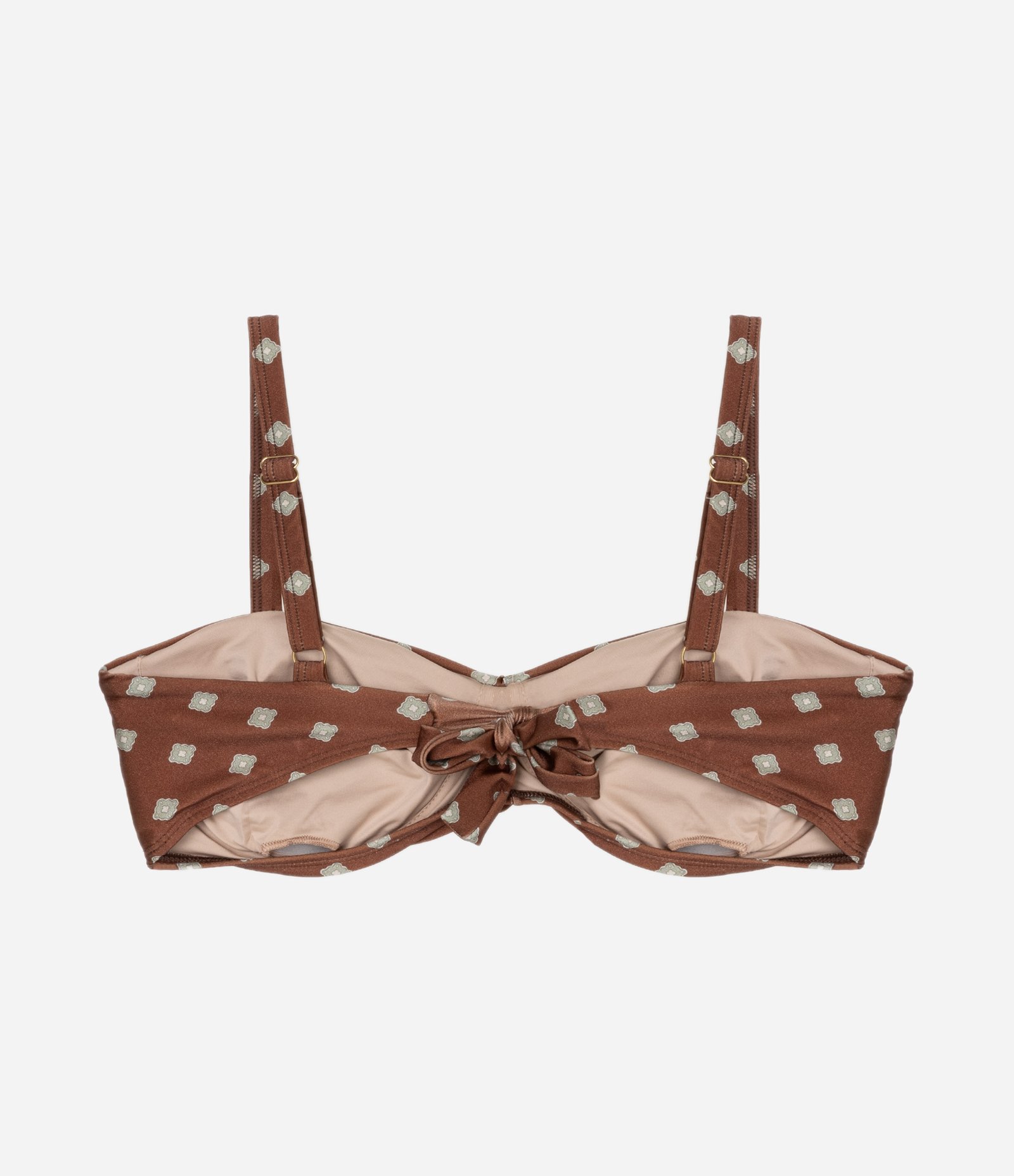 Biquini Top com Busto Torcido e Amarração Curve & Plus Size Marrom 5