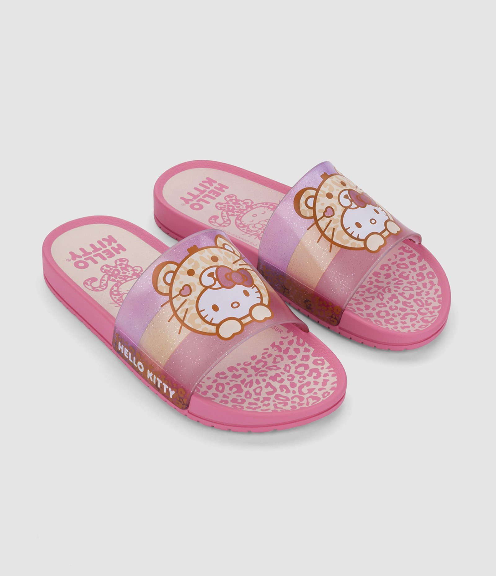 Chinelo Slide Infantil da Hello Kitty com Chaveiro - Tam 23 a 34 Rosa 1
