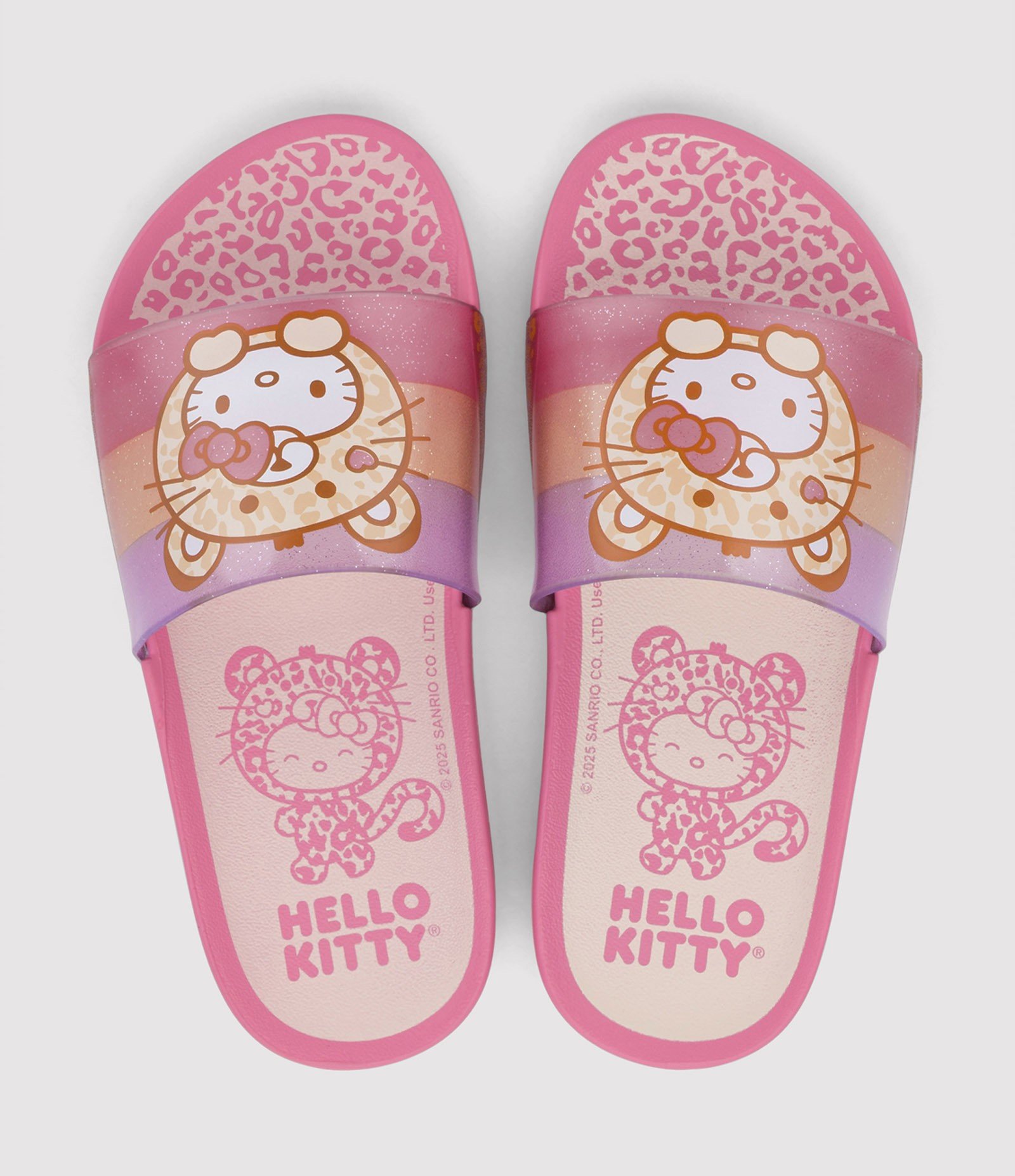Chinelo Slide Infantil da Hello Kitty com Chaveiro - Tam 23 a 34 Rosa 3