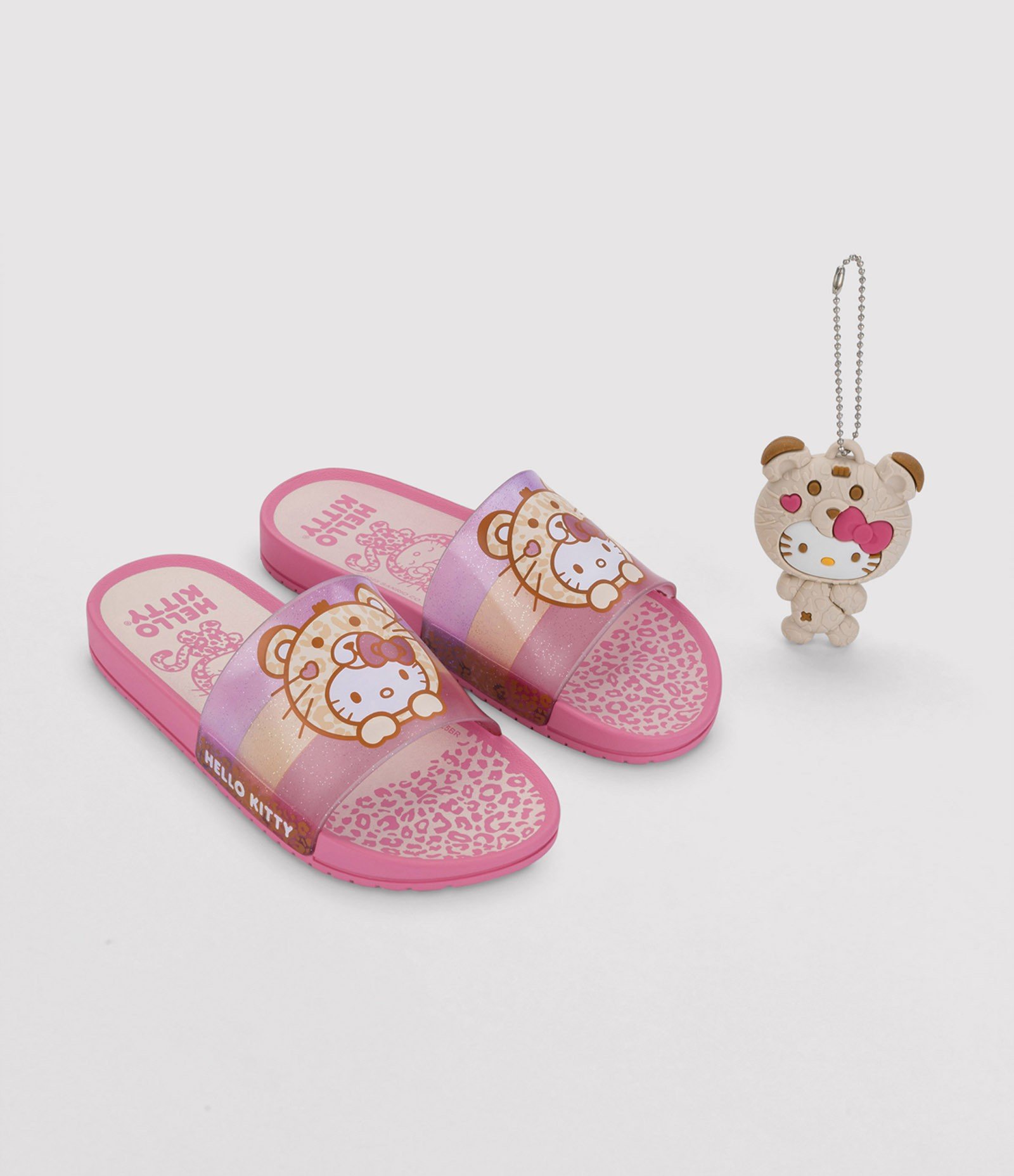 Chinelo Slide Infantil da Hello Kitty com Chaveiro - Tam 23 a 34 Rosa 4