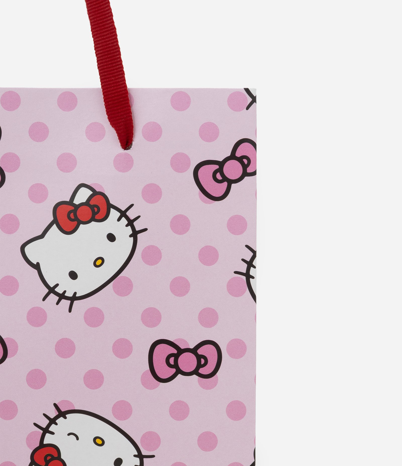 Sacola Pequena com Alça Chata e Estampa Hello Kitty Rosa 2